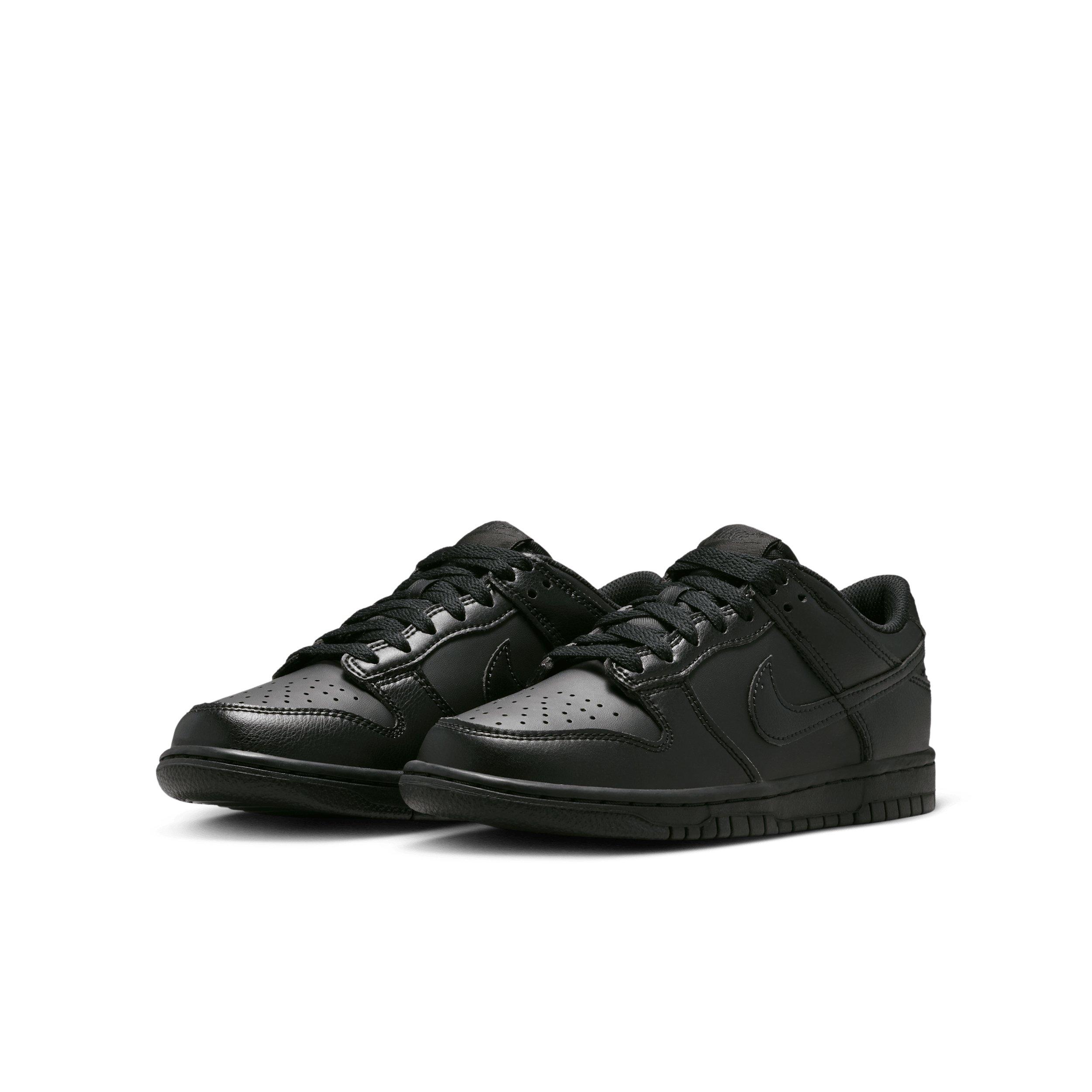 Nike Dunk Low "Black/Black/Black" Grade School Boys' Shoe - BLACK/BLACK/BLACK Thumbnail View 3
