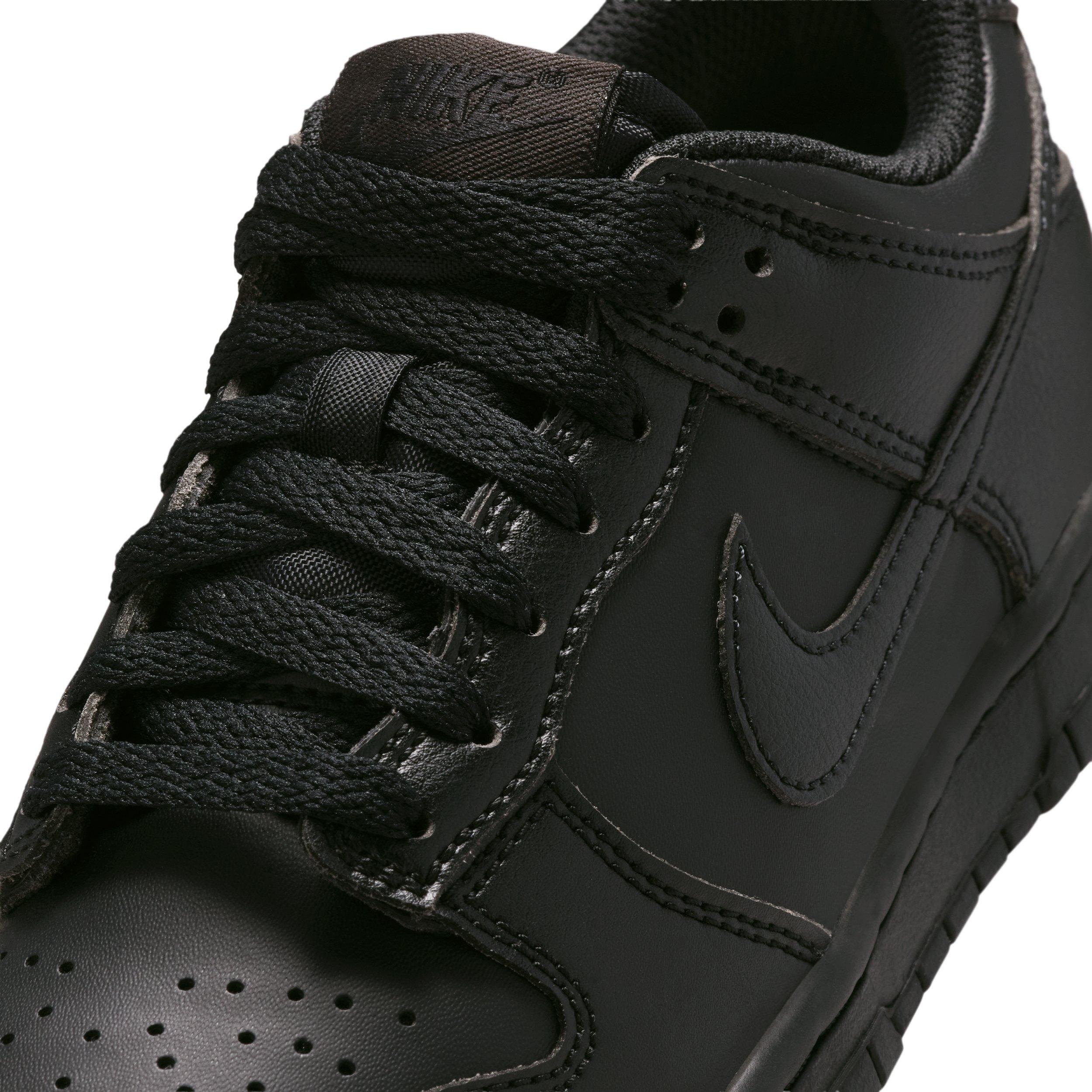 Nike Dunk Low "Black/Black/Black" Grade School Boys' Shoe - BLACK/BLACK/BLACK Thumbnail View 7