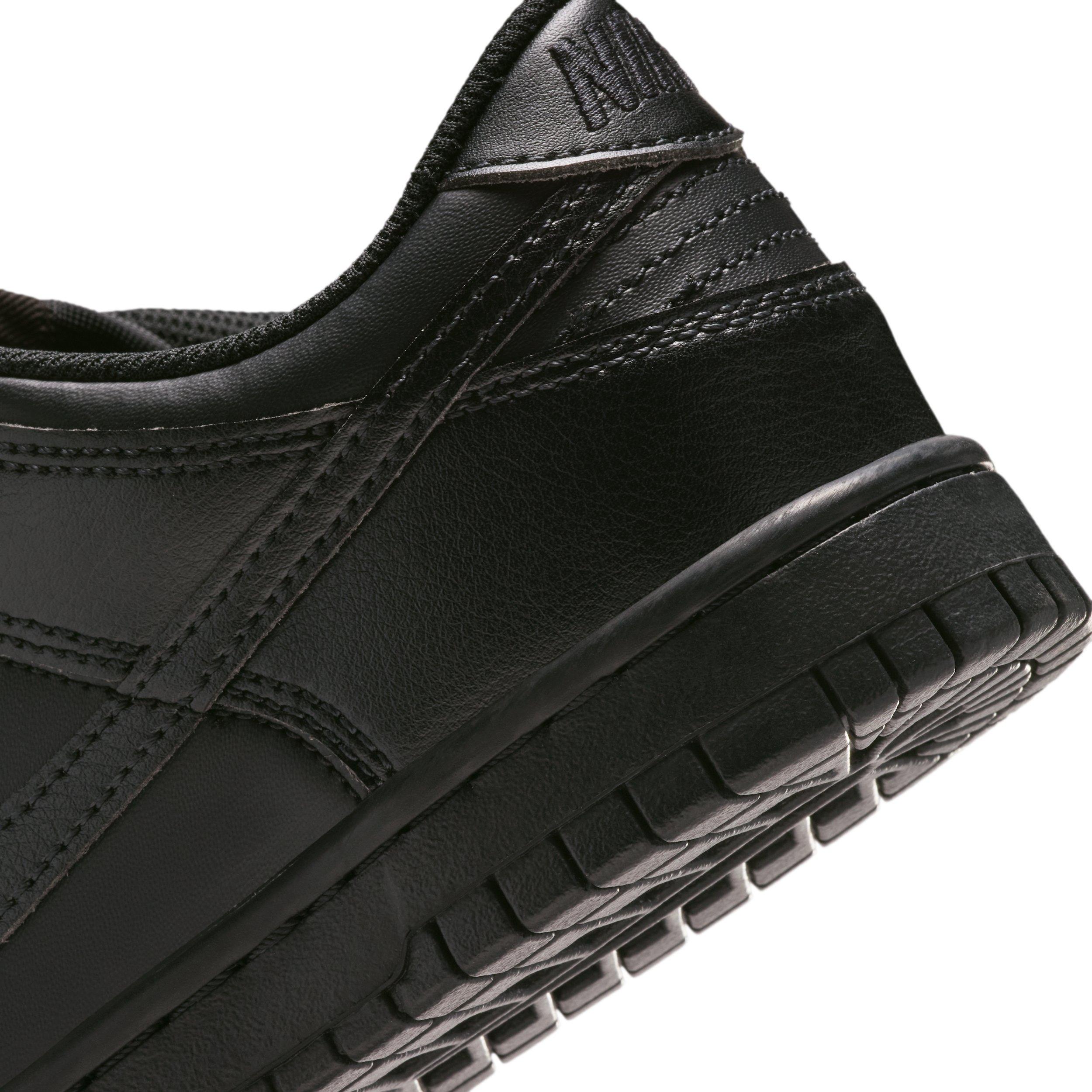 Nike Dunk Low "Black/Black/Black" Grade School Boys' Shoe - BLACK/BLACK/BLACK Thumbnail View 8