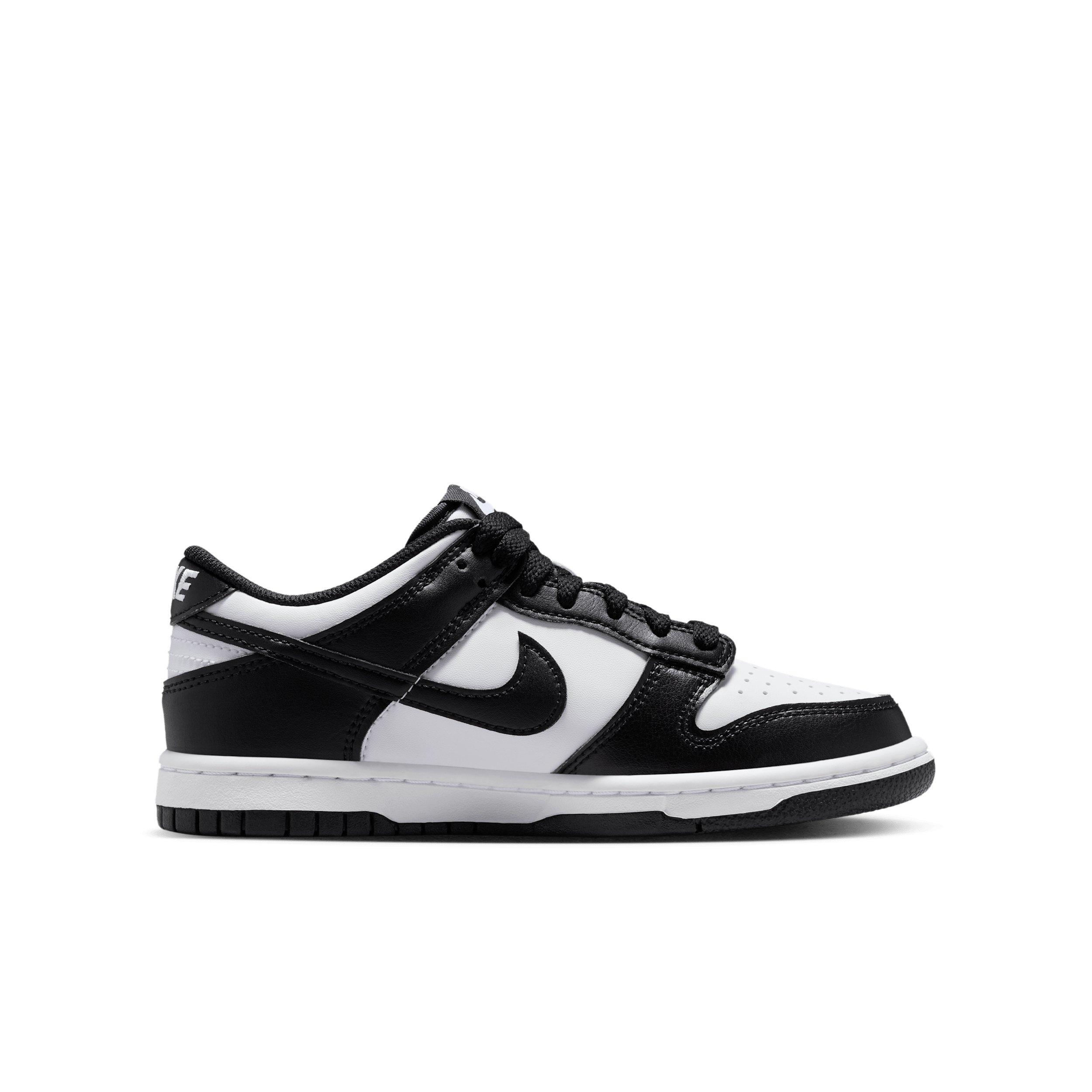 Nike Dunk Low "White/White/Black" Grade School Boys' Shoe - WHITE/WHITE/BLACK Thumbnail View 1