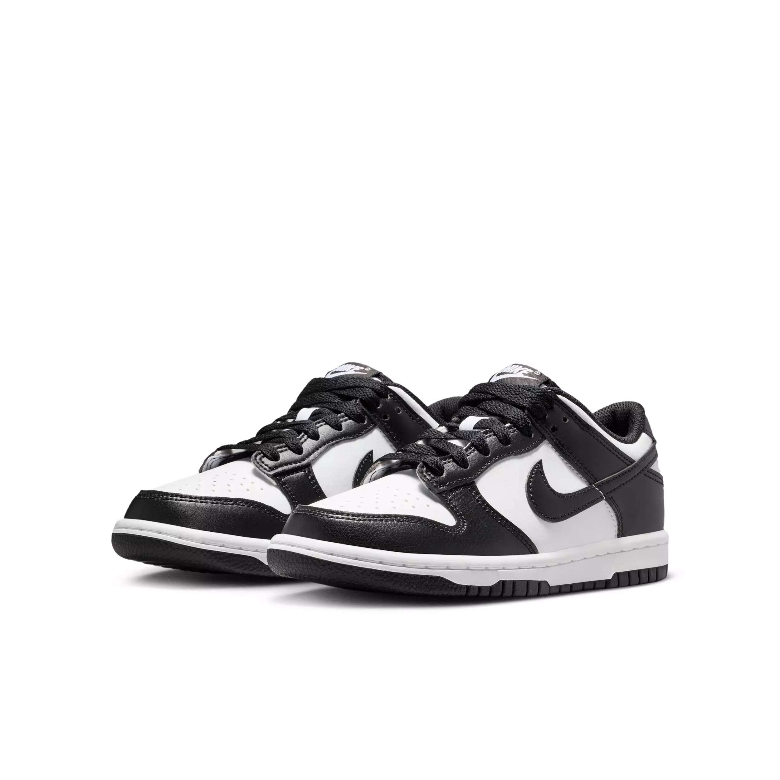 Nike Dunk Low "White/White/Black" Grade School Boys' Shoe - WHITE/WHITE/BLACK