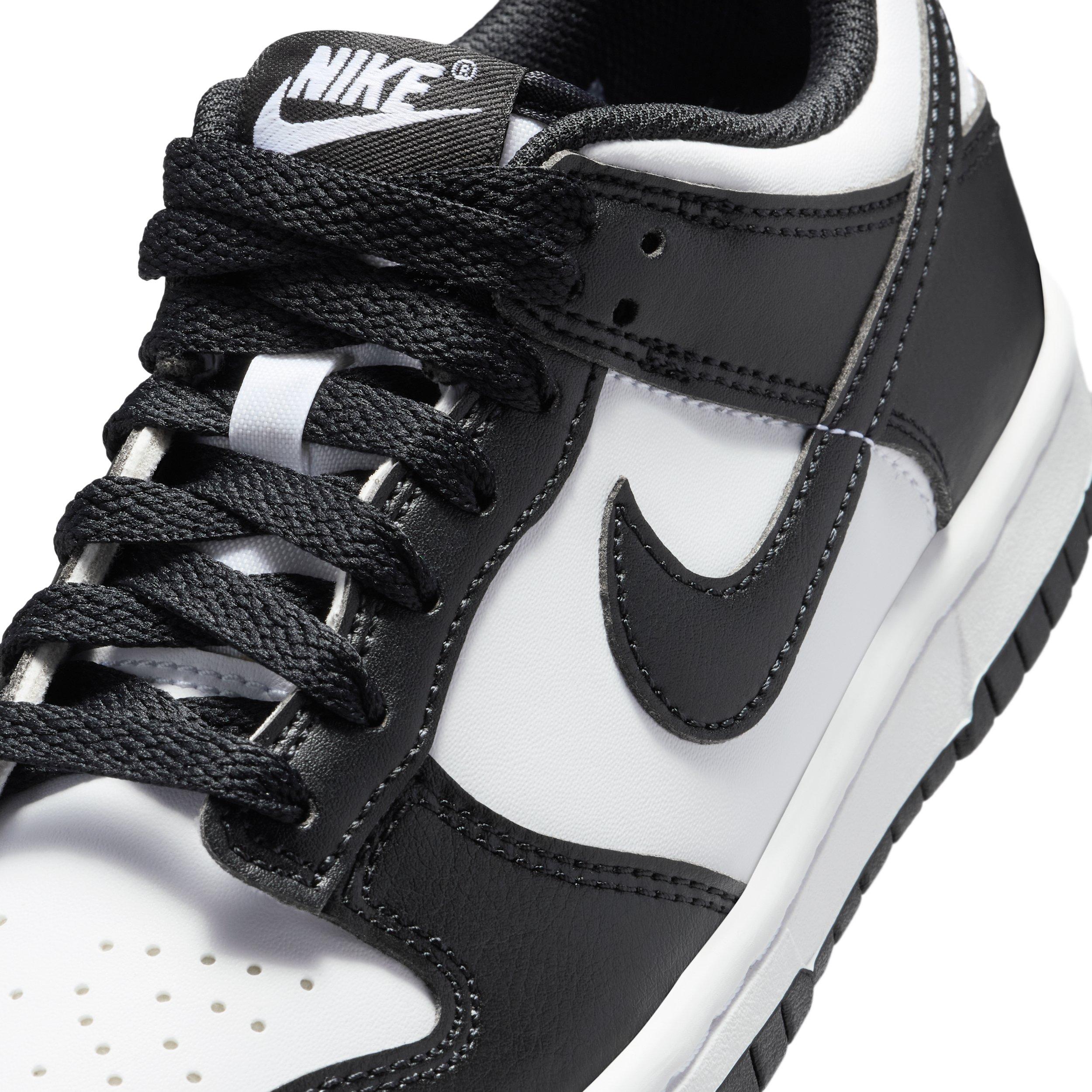 Nike Dunk Low "White/White/Black" Grade School Boys' Shoe - WHITE/WHITE/BLACK Thumbnail View 7