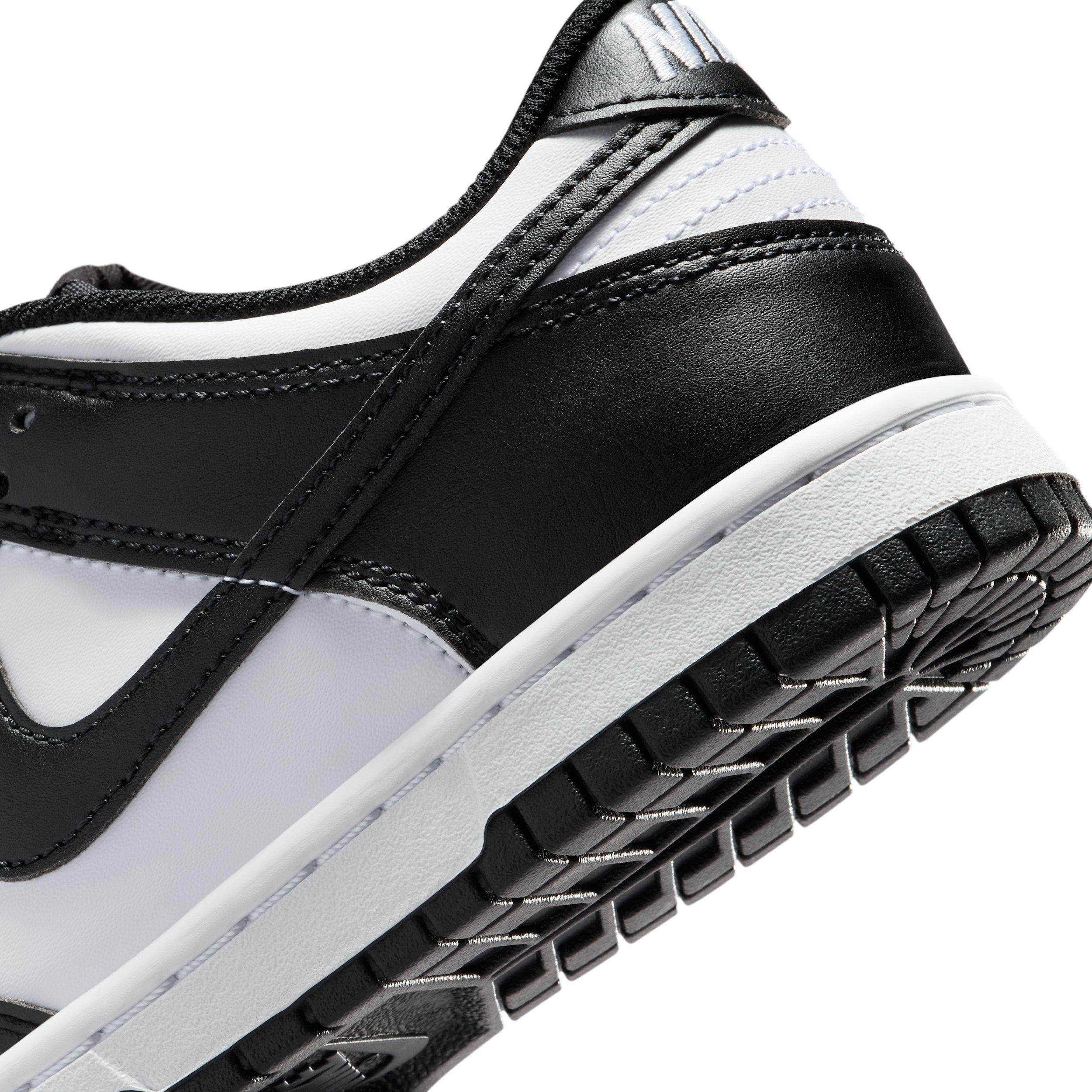 Nike Dunk Low "White/White/Black" Grade School Boys' Shoe - WHITE/WHITE/BLACK Thumbnail View 8