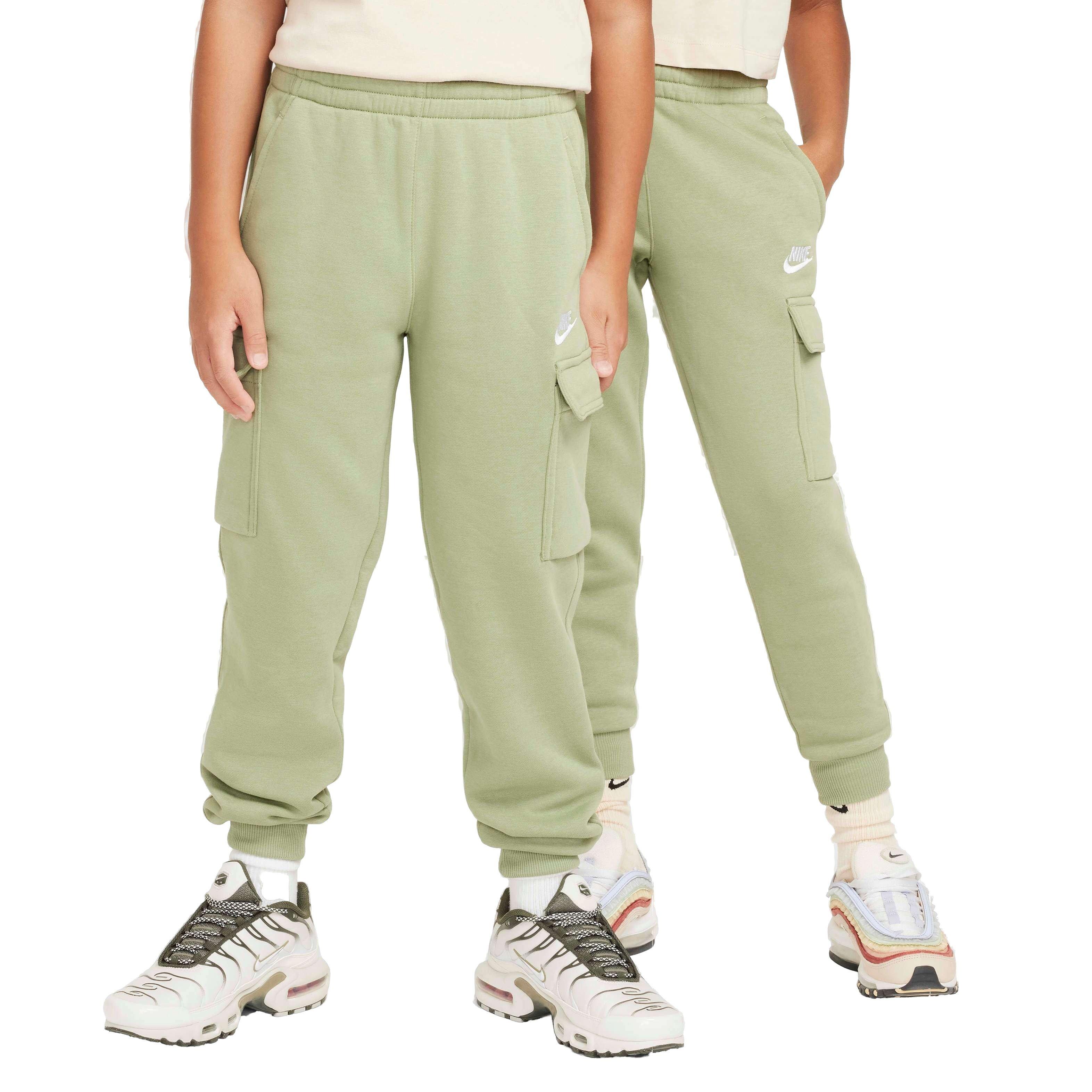 Nike Big Kids' Sportswear Club Fleece LBR Cargo Pants -Green - GREEN