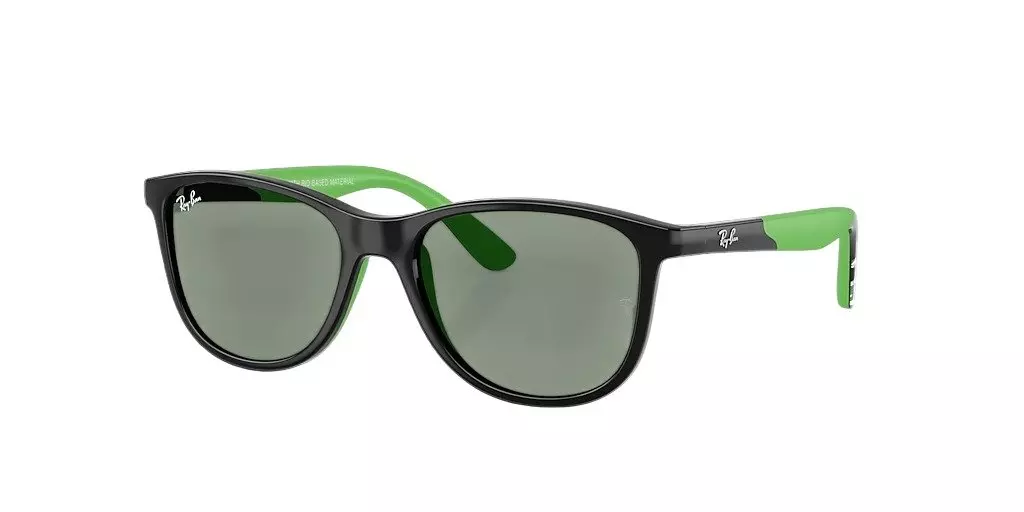 Ray-Ban Youth Toy Story Dark Green Sunglasses – Polished Black/Rubber Green - BLACK/GREEN
