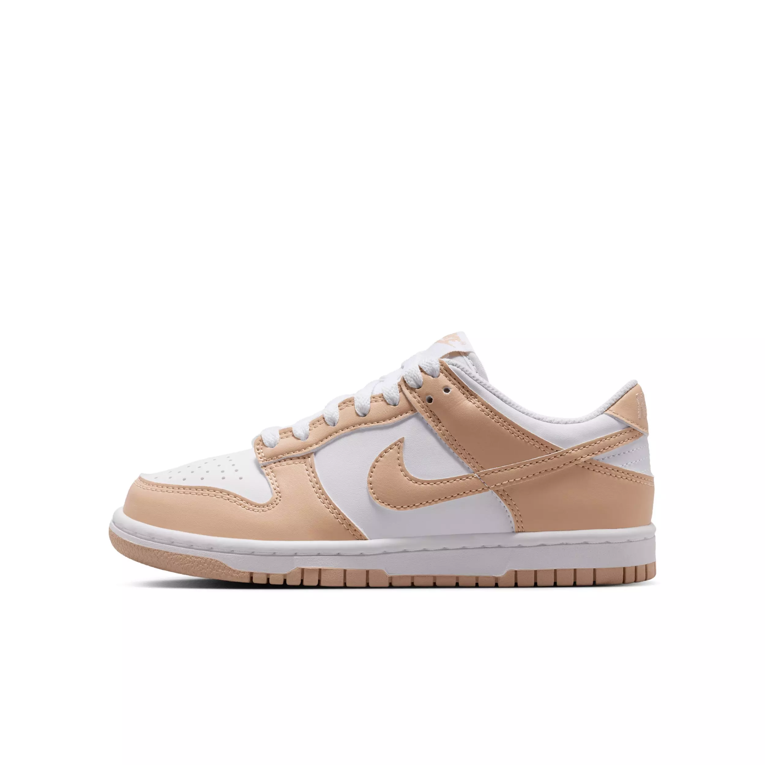 Nike Dunk Low "White/Shimmer/White/Shimmer" Grade School Girls' Shoe - WHITE/SHIMMER/WHITE/SHIMMER