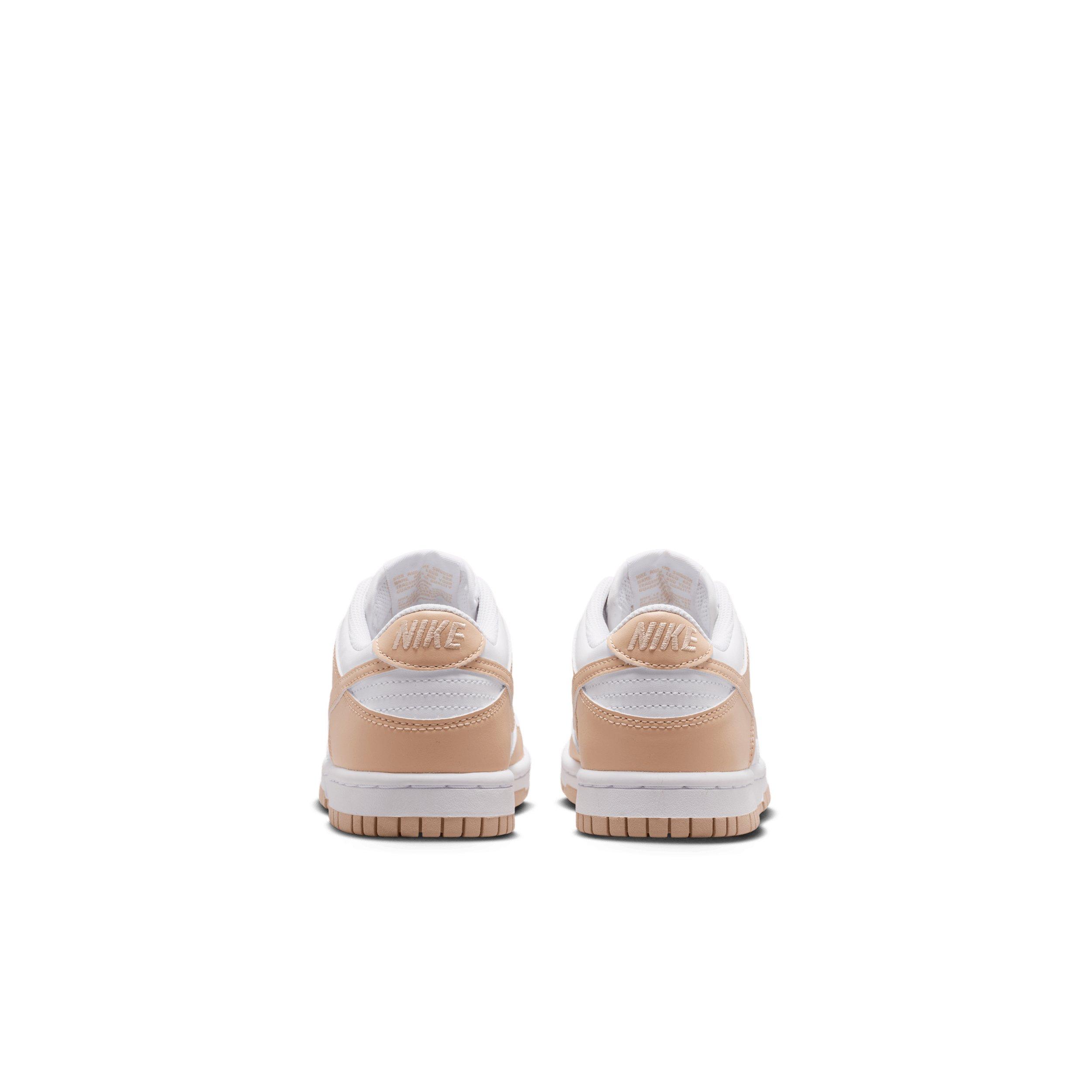 Nike Dunk Low "White/Shimmer/White/Shimmer" Grade School Girls' Shoe - WHITE/SHIMMER/WHITE/SHIMMER Thumbnail View 5