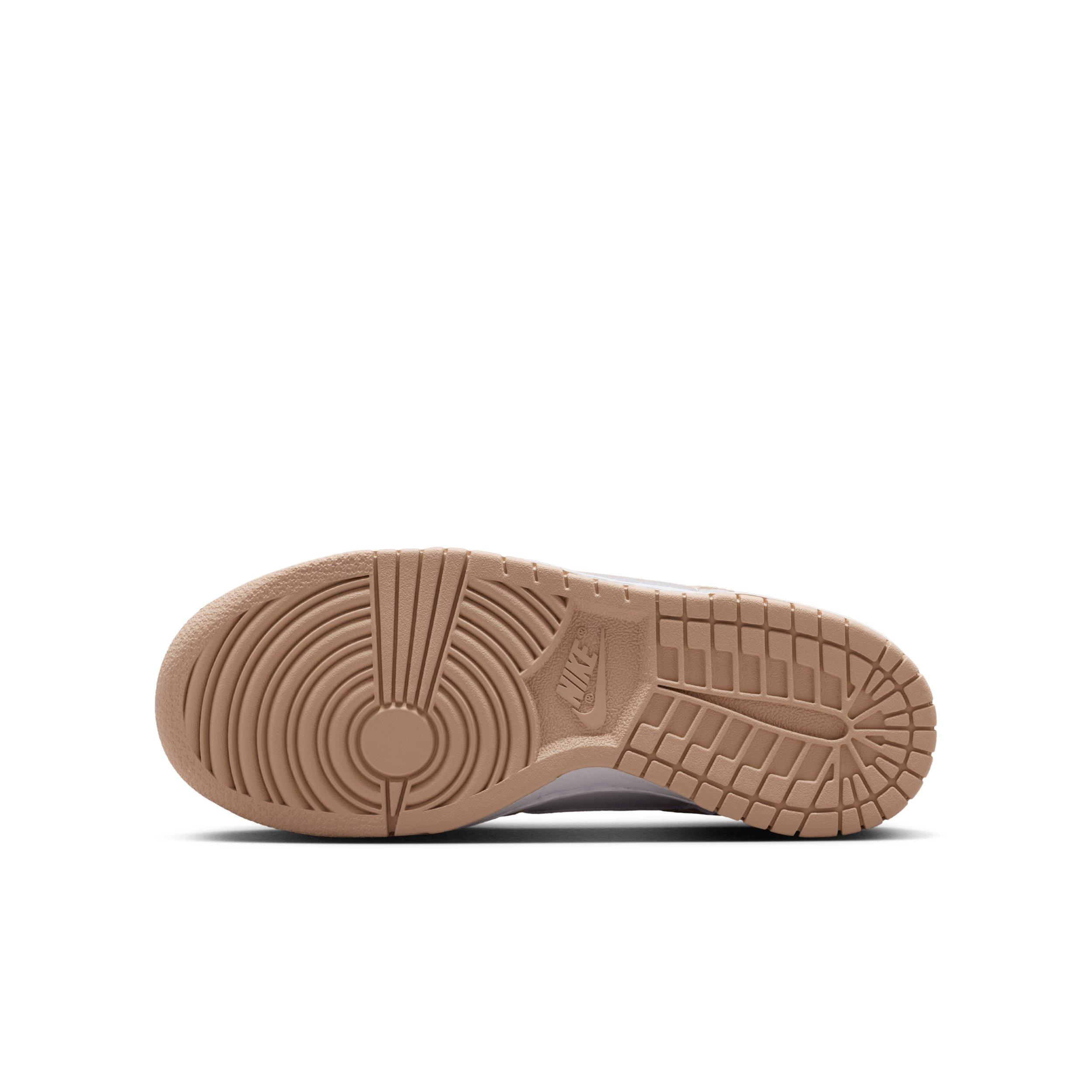 Nike Dunk Low "White/Shimmer/White/Shimmer" Grade School Girls' Shoe - WHITE/SHIMMER/WHITE/SHIMMER Thumbnail View 6