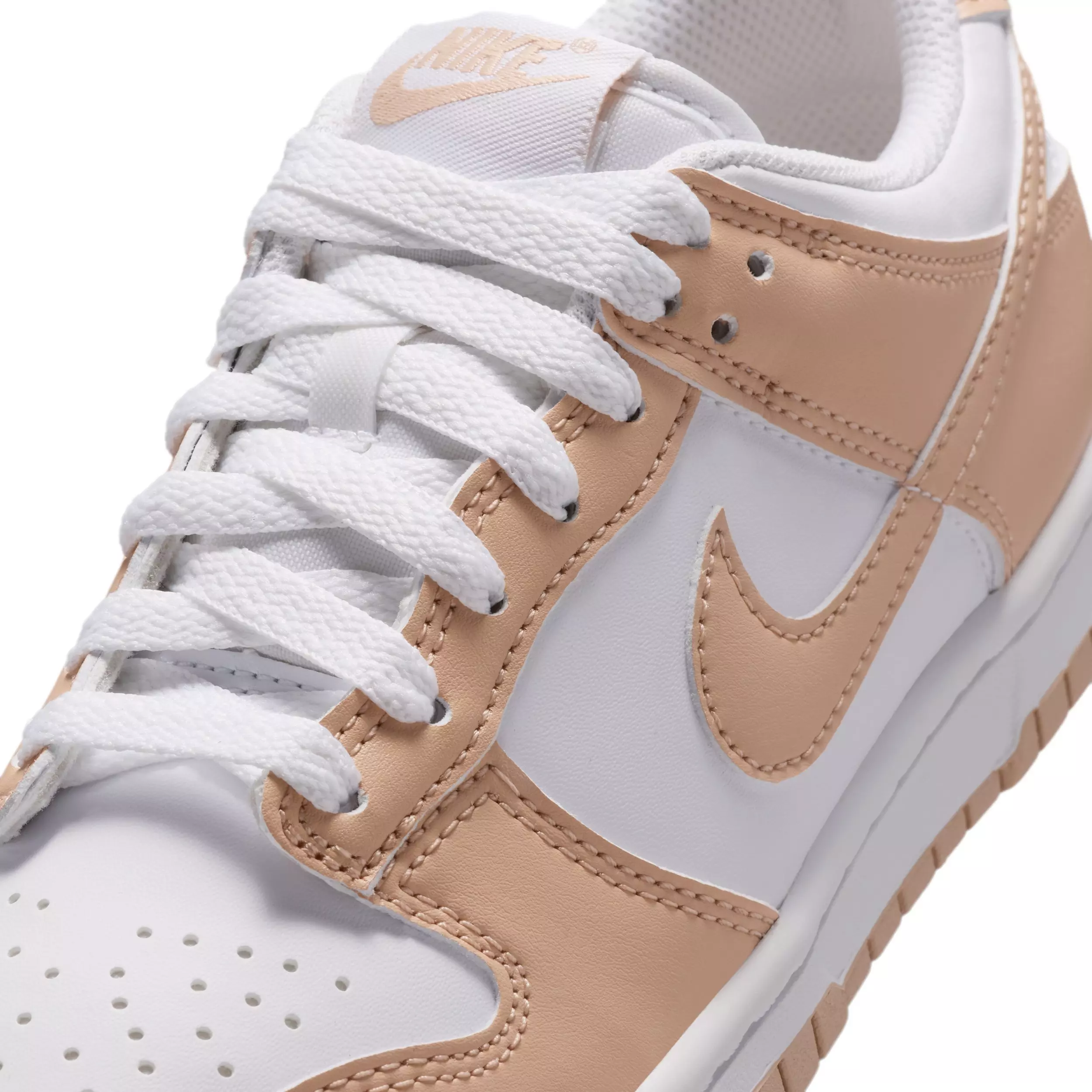 Nike Dunk Low "White/Shimmer/White/Shimmer" Grade School Girls' Shoe - WHITE/SHIMMER/WHITE/SHIMMER