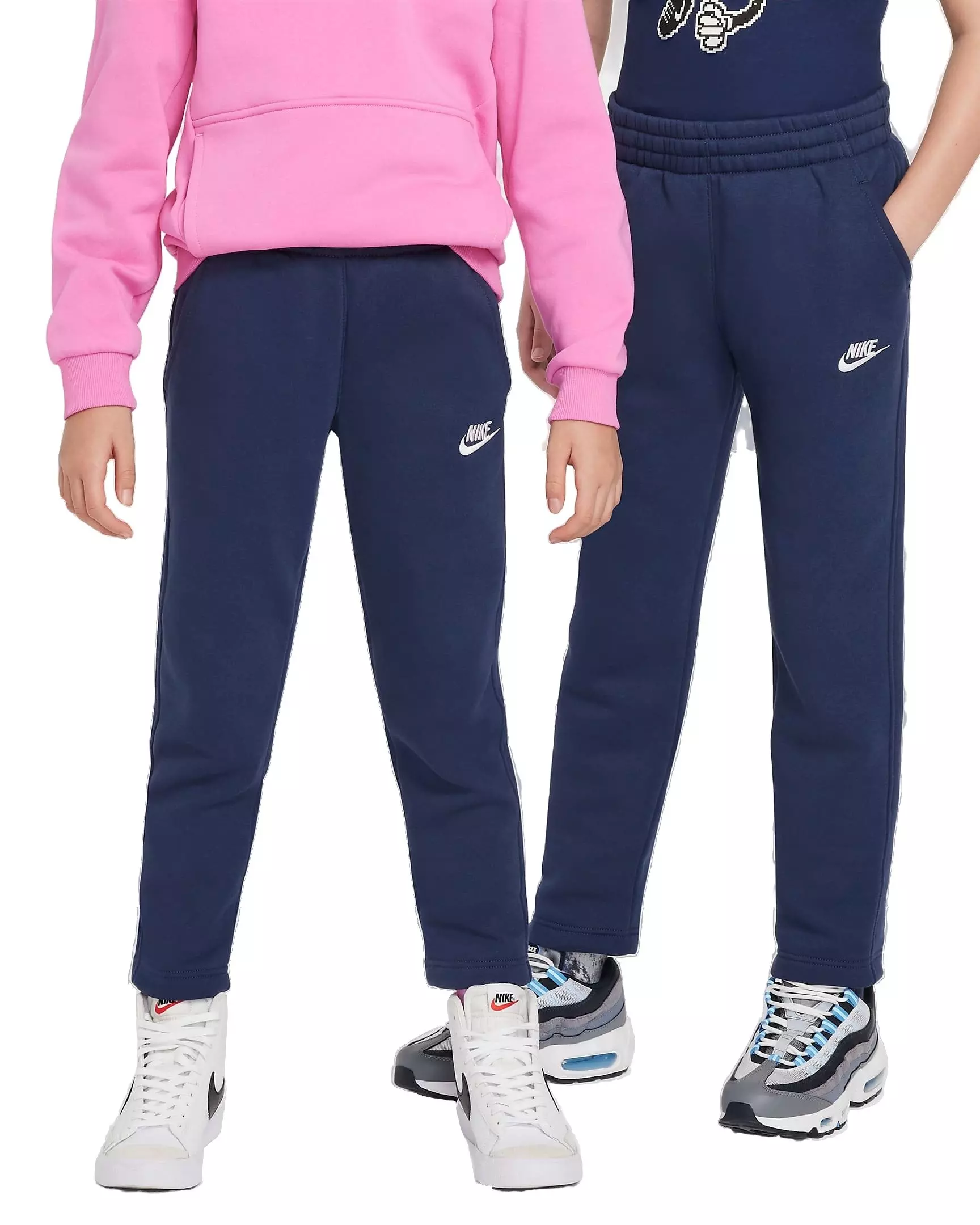 Nike Big Kids' Sportswear Club Fleece Open-Hem Pants - NAVY