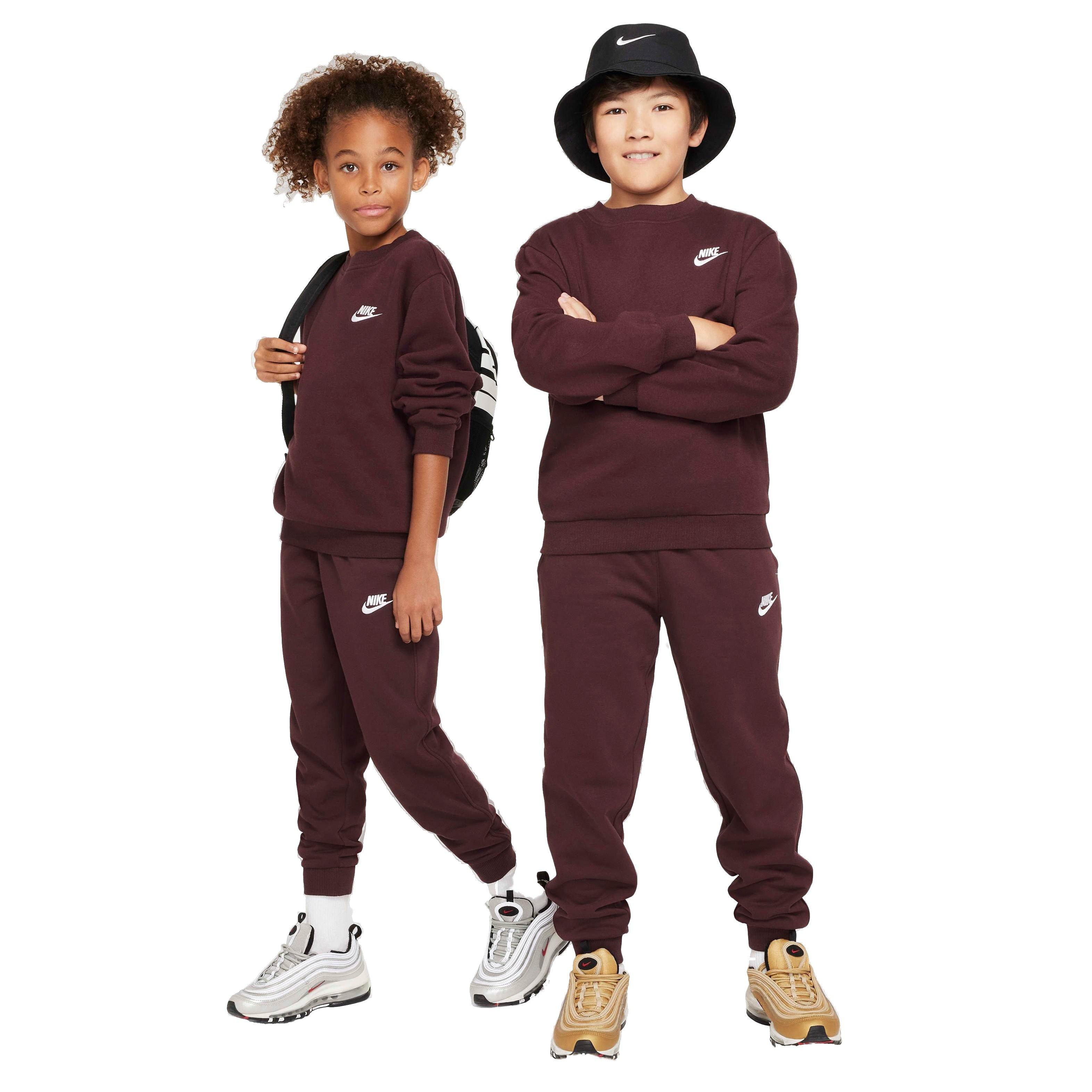 Nike Big Kids' Sportswear Club Fleece LBR Joggers - BURGUNDY Thumbnail View 6