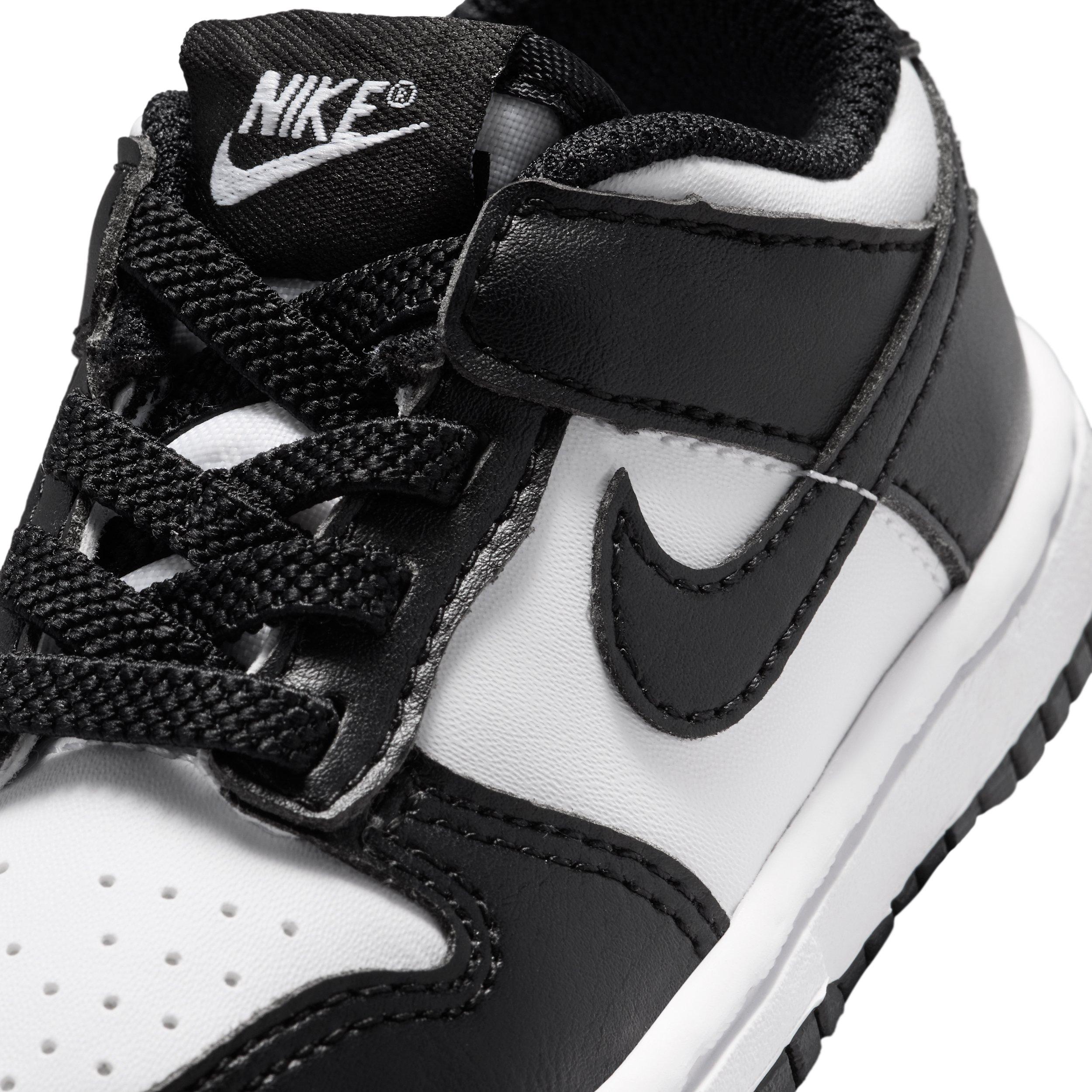 Nike Dunk Low "White/White/Black" Infant Boys' Shoe - WHITE/WHITE/BLACK Thumbnail View 7
