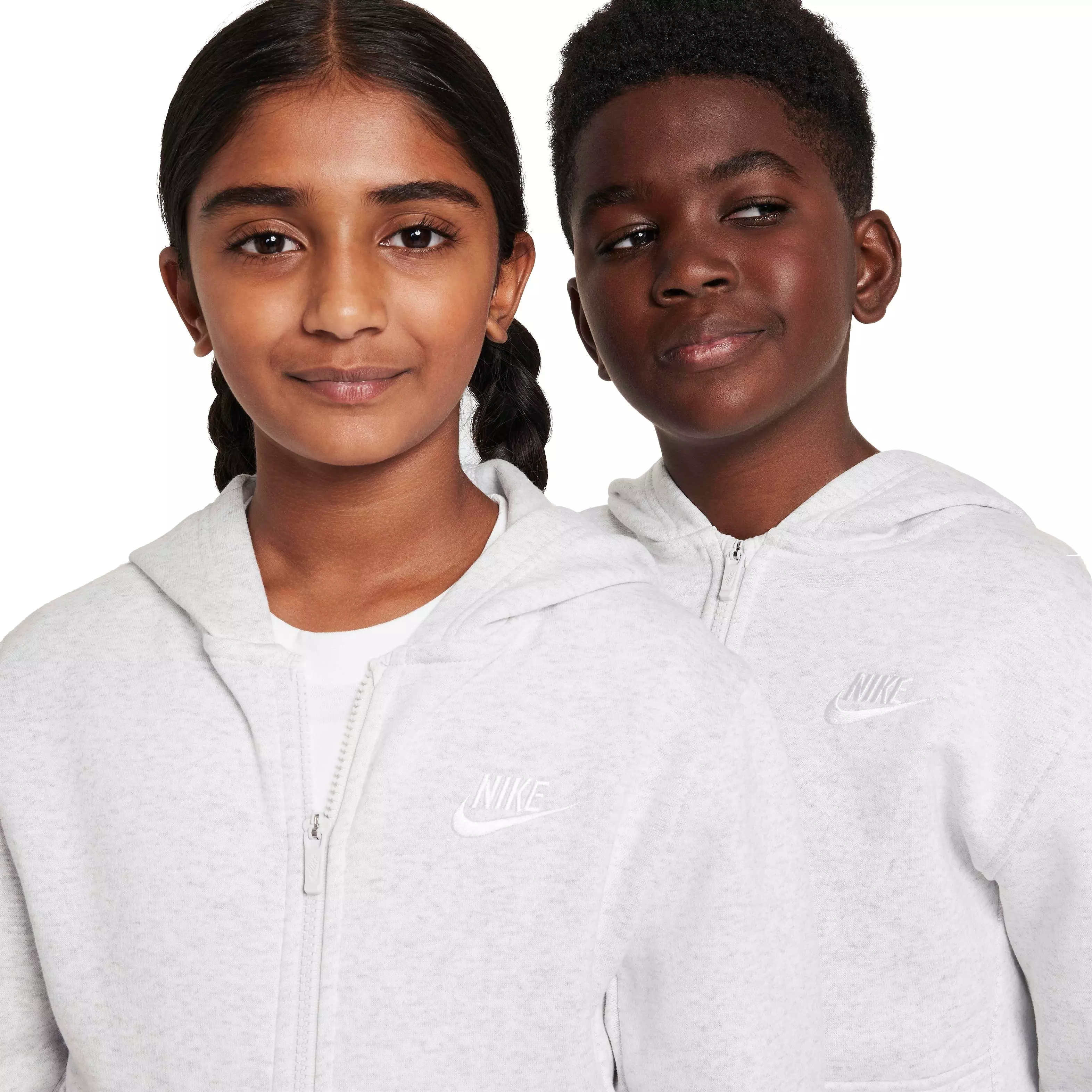 Nike Big Kids' Sportswear Club Fleece Full-Zip Jacket - CREAM