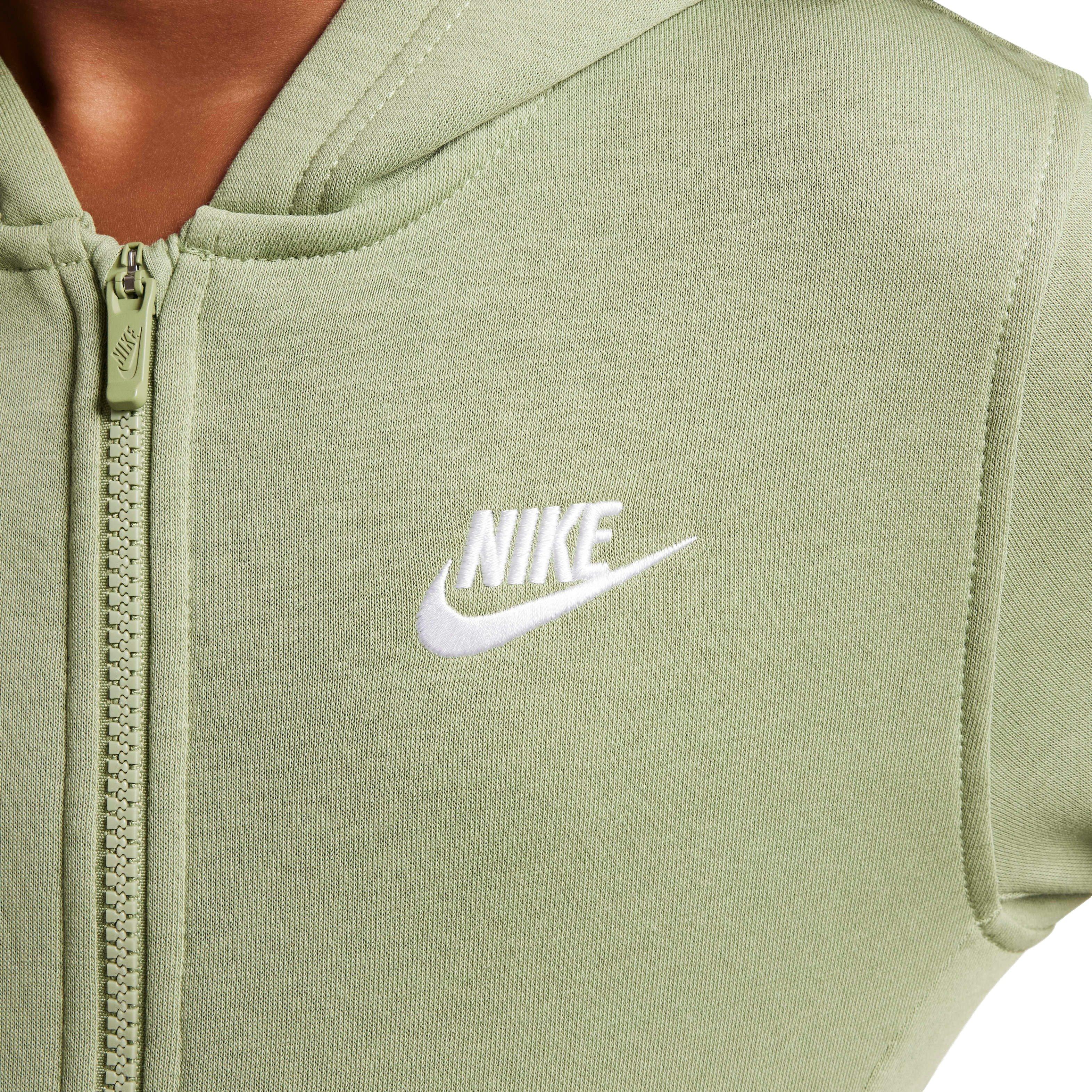 Nike Big Kids' Sportswear Club Fleece Full-Zip Jacket - GREEN Thumbnail View 4