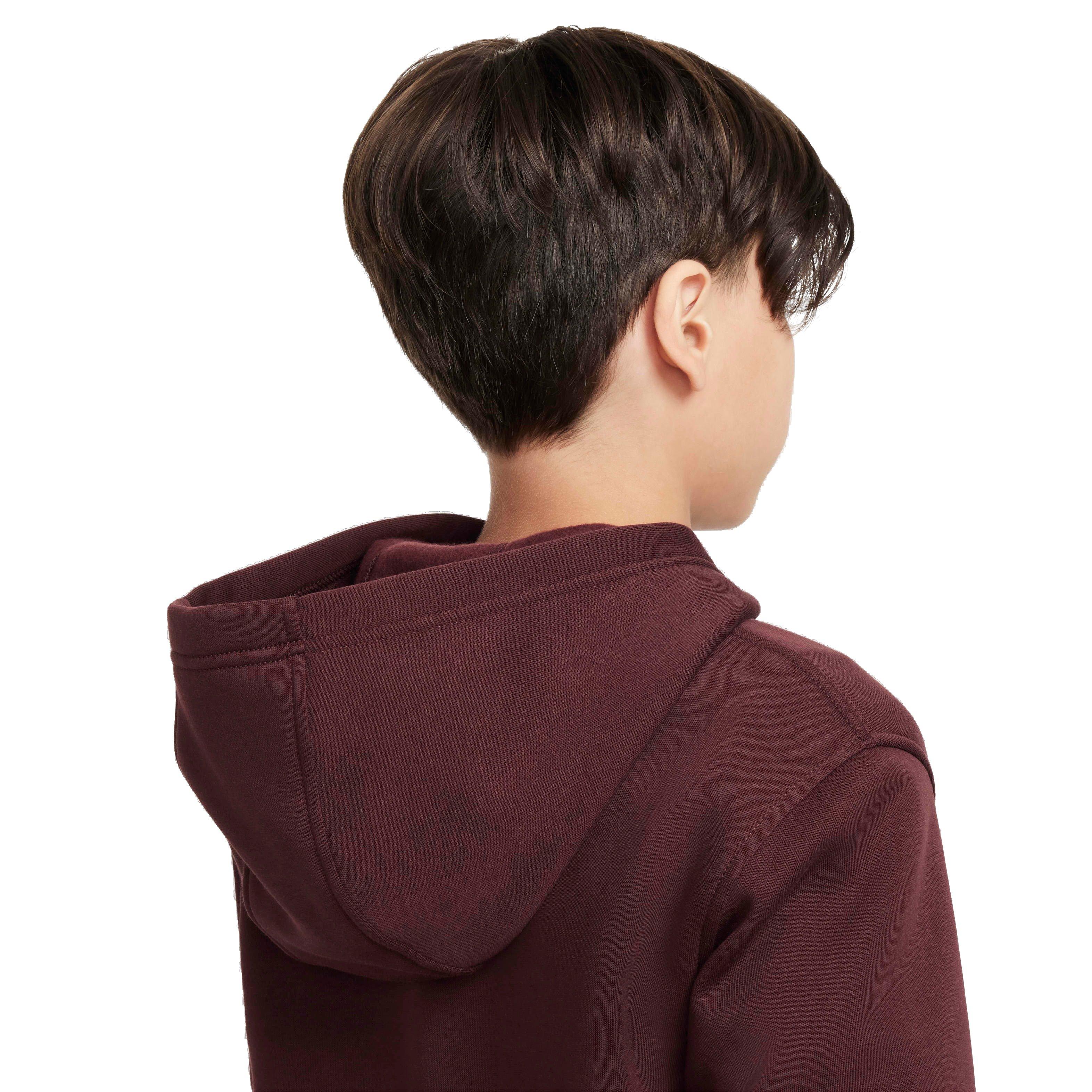 Nike Big Kids' Sportswear Club Fleece Full-Zip Jacket - BURGUNDY Thumbnail View 5