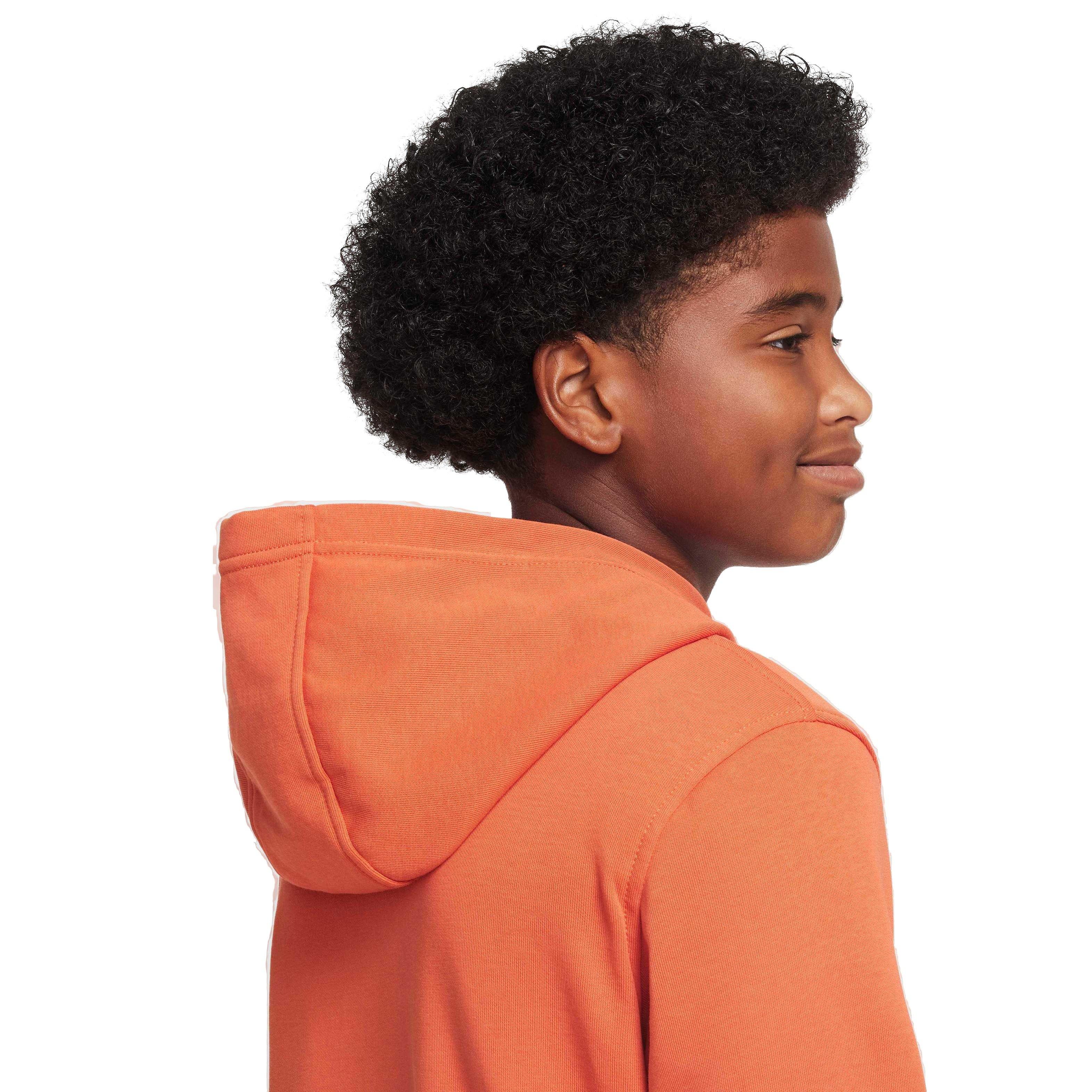 Nike Sportswear Club Fleece Big Kids' Pullover Coral Hoodie