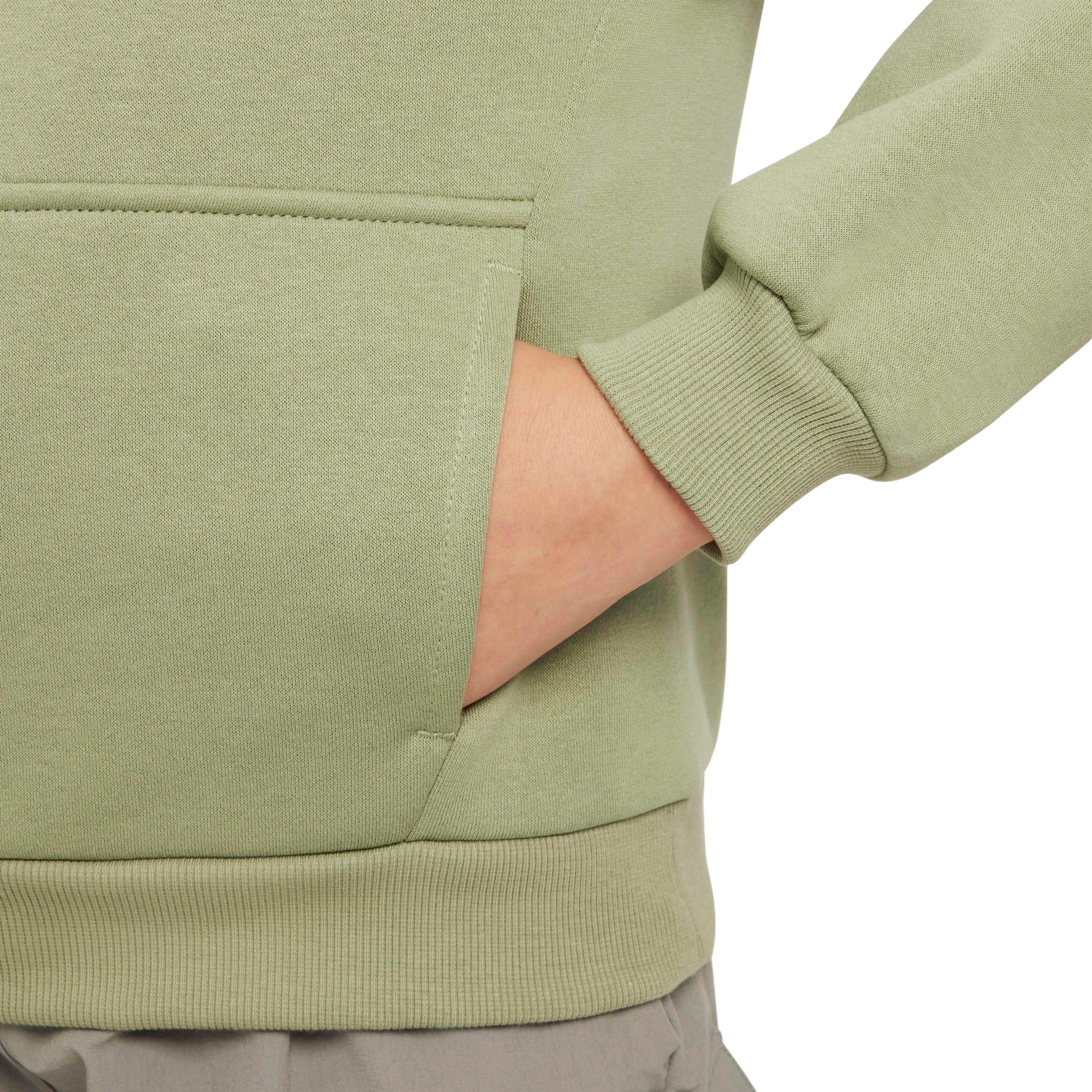 Nike Big Kids' Sportswear Club Fleece Pullover Hoodie - GREEN Thumbnail View 4