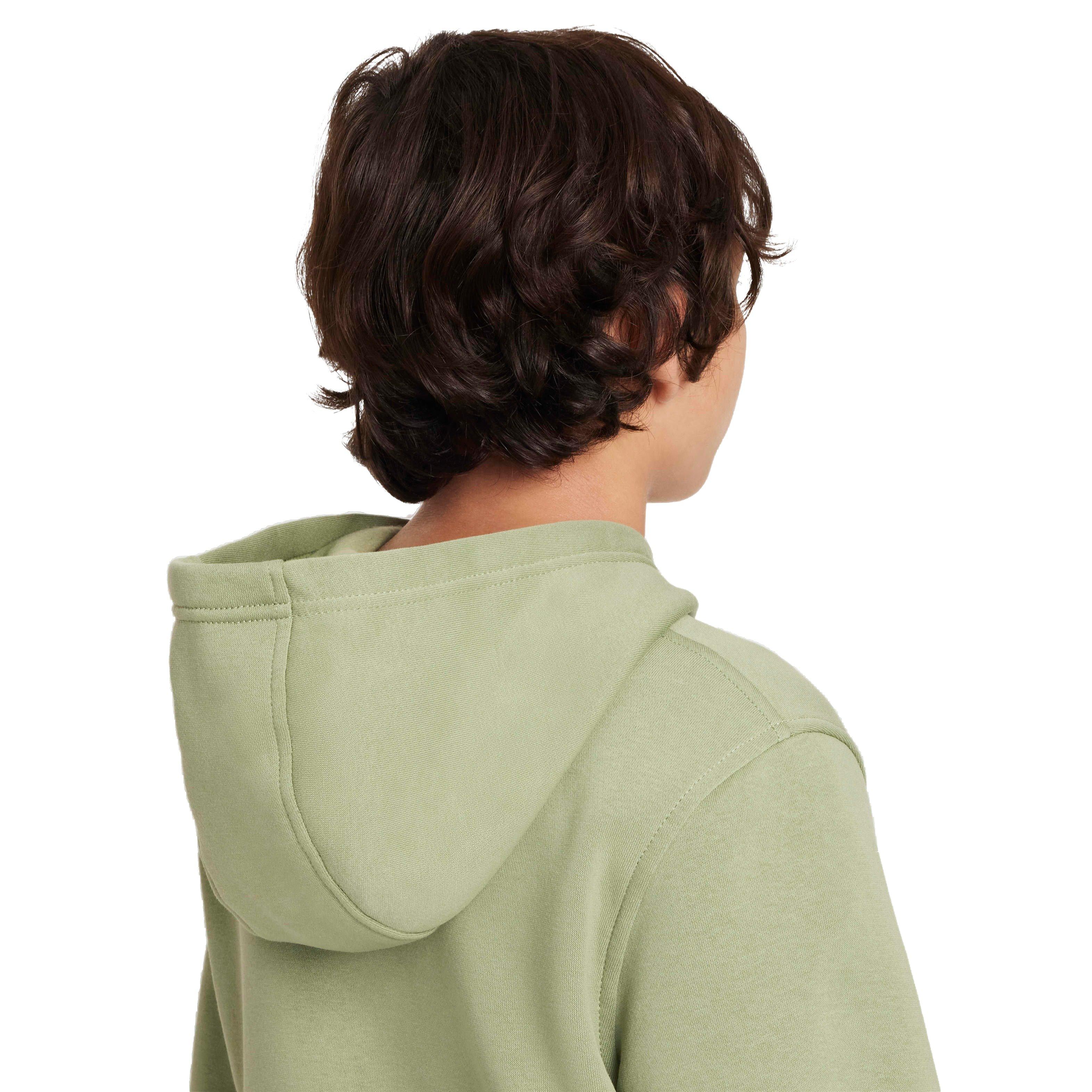 Nike Big Kids' Sportswear Club Fleece Pullover Hoodie - GREEN Thumbnail View 5