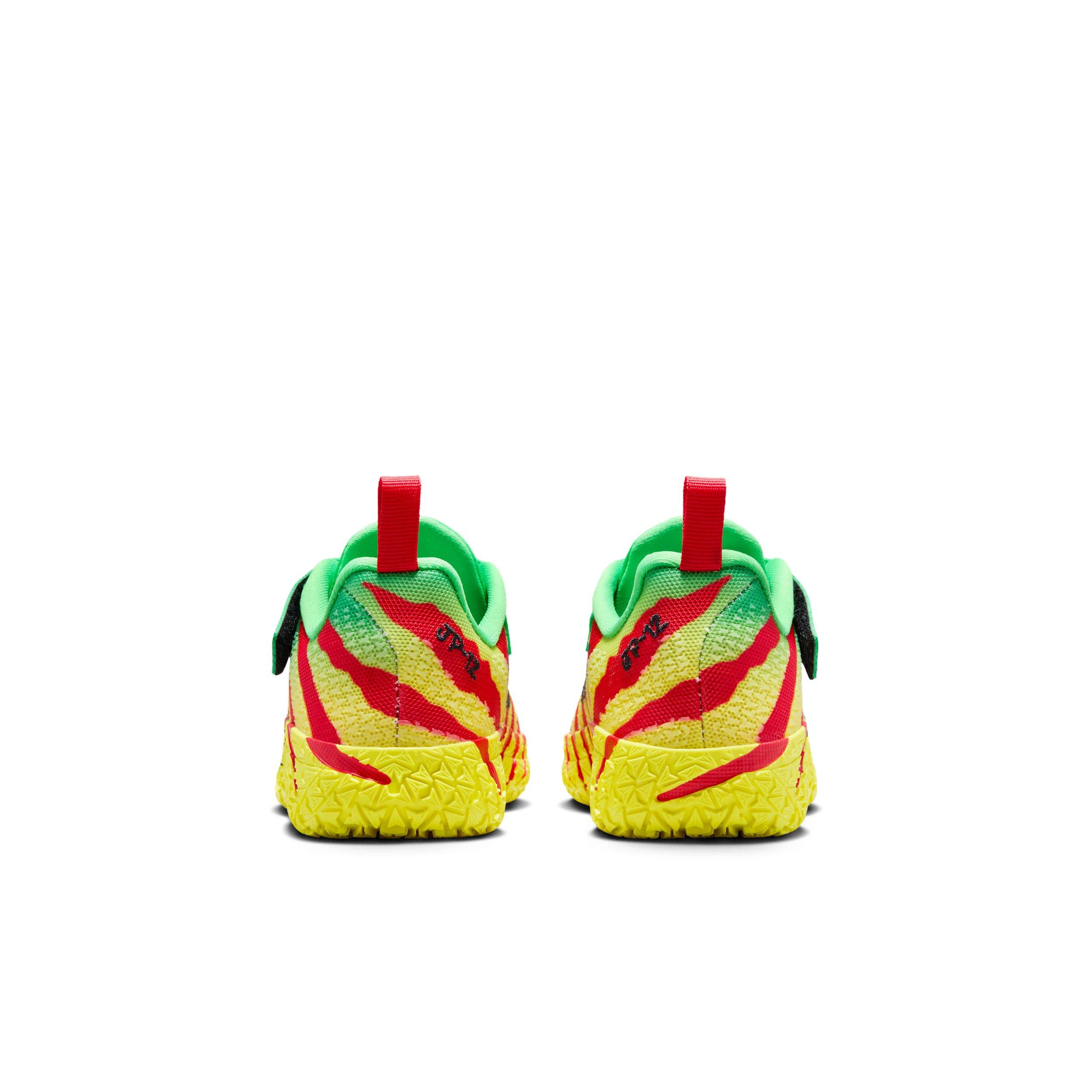 Nike Ja 3 "Explorer" Preschool Kids' Basketball Shoe - GREEN/RED/YELLOW/BLACK Thumbnail View 7