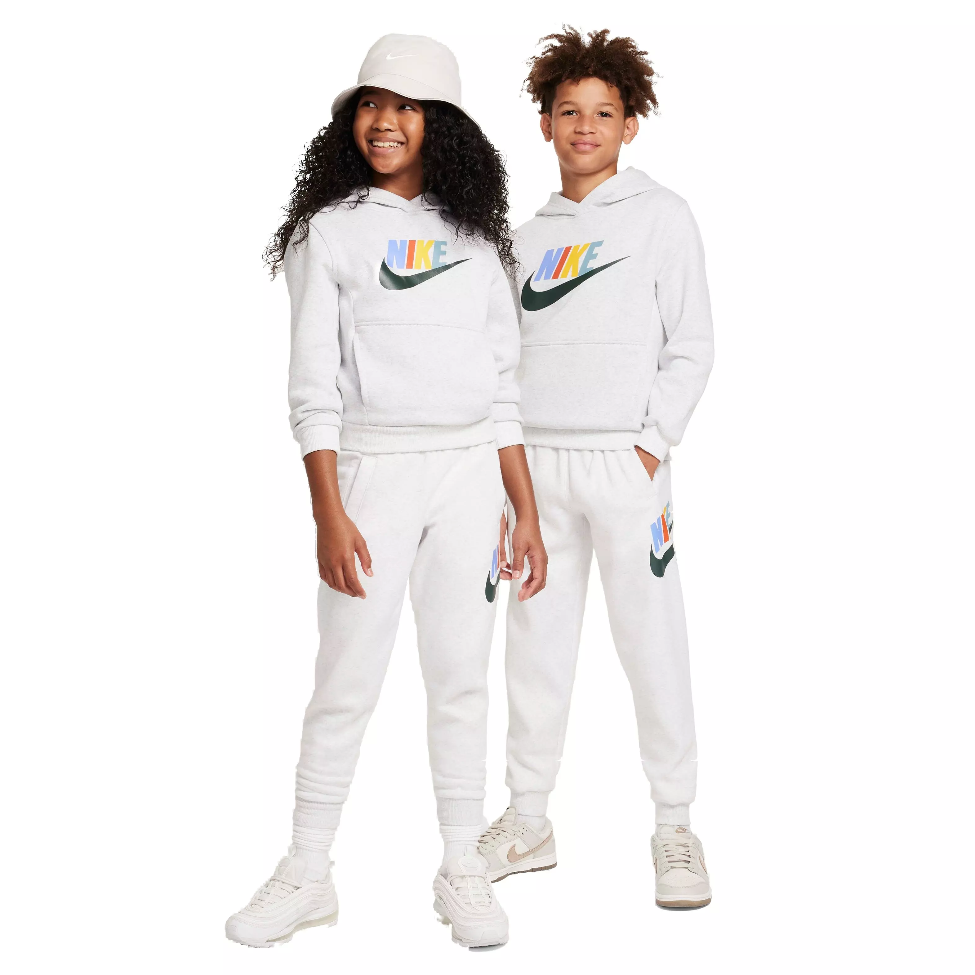 Nike Big Kids' Club Fleece HBR Joggers - CREAM
