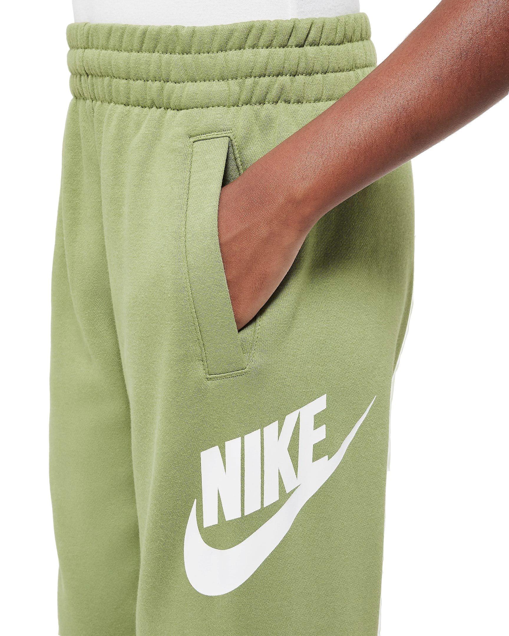Nike Big Kids' Club Fleece HBR Joggers - GREEN Thumbnail View 4