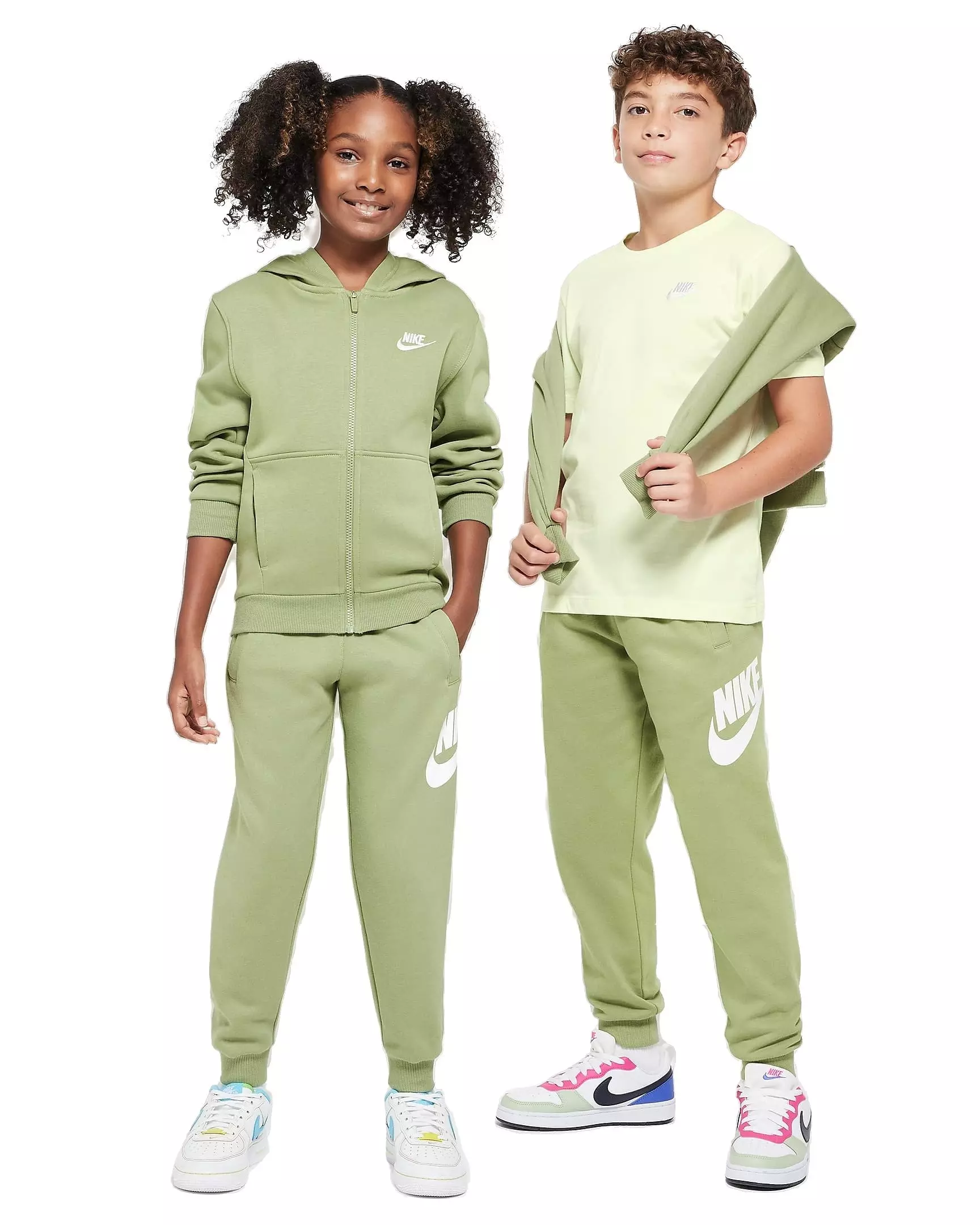 Nike Big Kids' Club Fleece HBR Joggers - GREEN