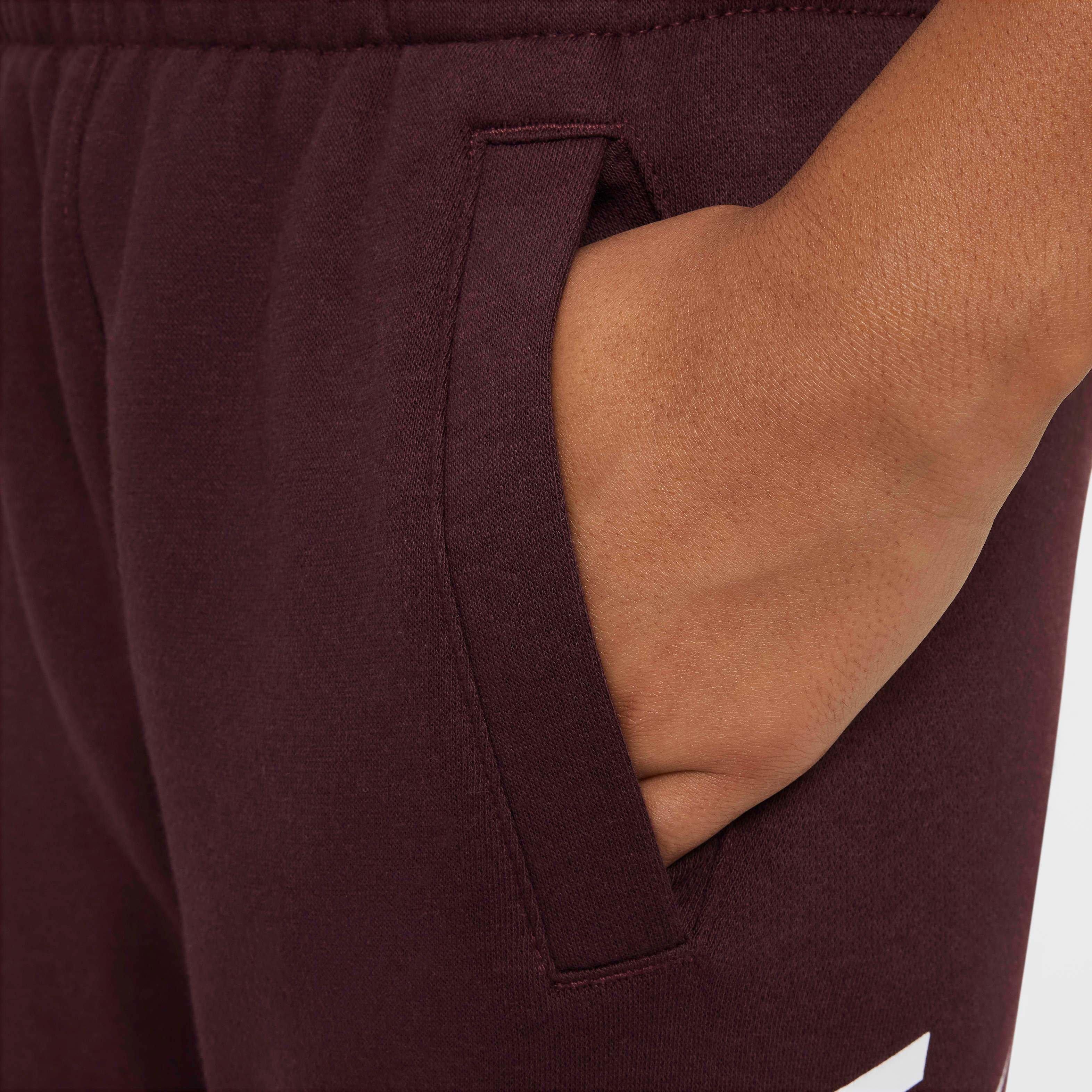 Nike Big Kids' Club Fleece HBR Joggers - BURGUNDY Thumbnail View 4