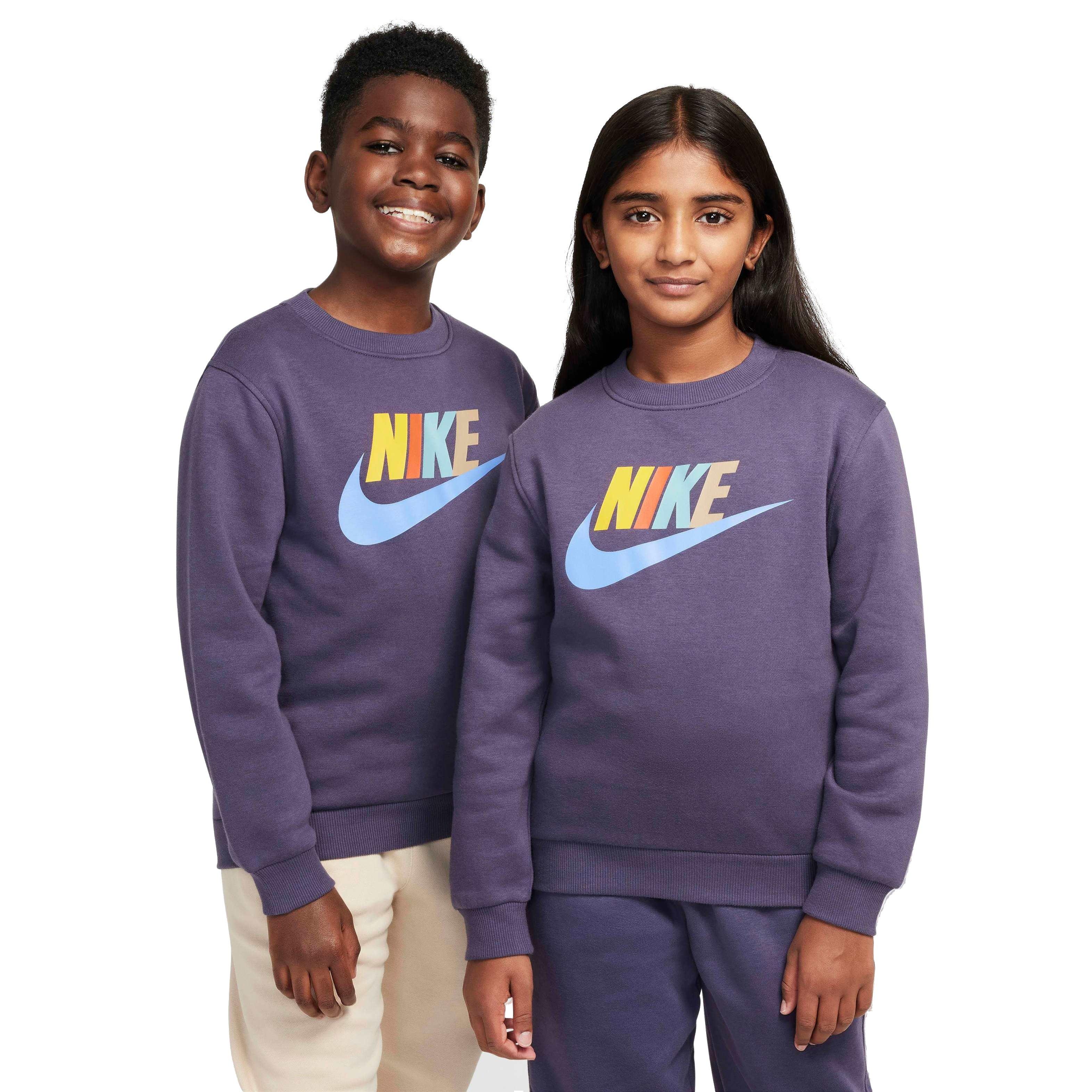 Nike Big Kids' Sportswear Club Fleece Sweatshirt - PURPLE Thumbnail View 1