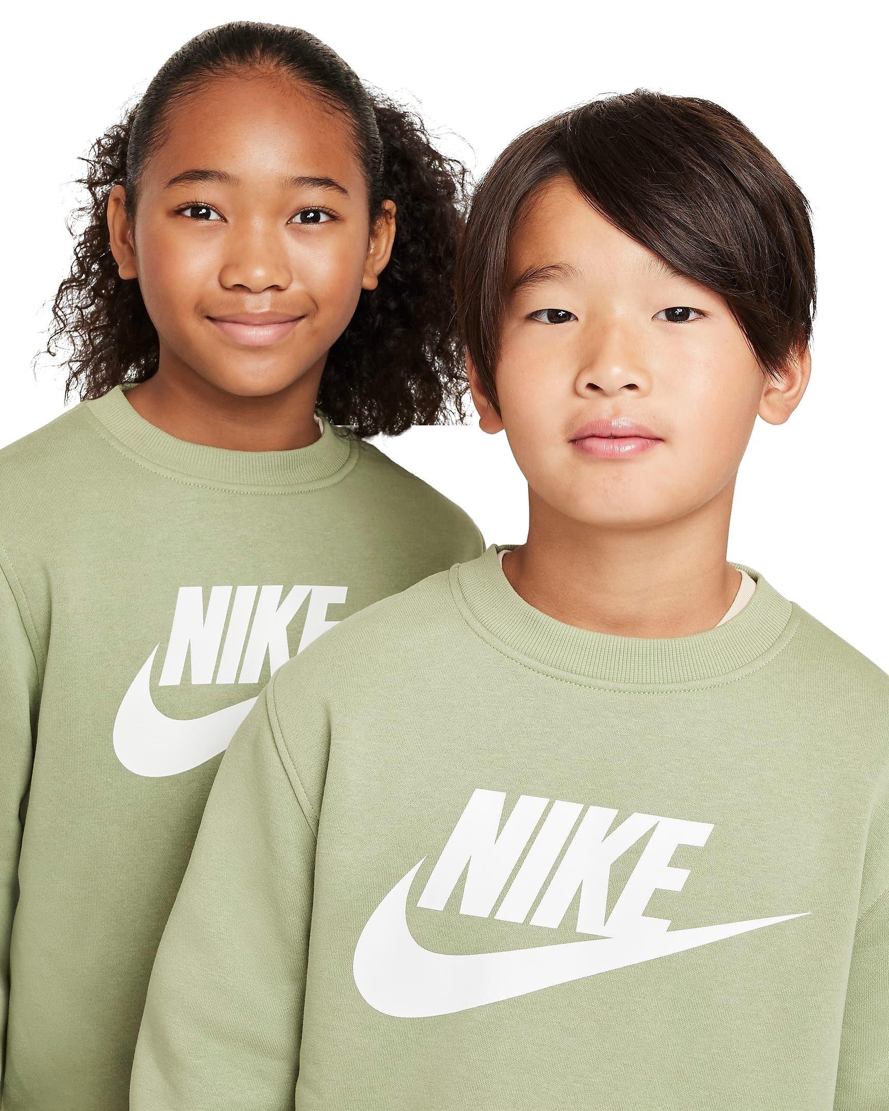 Nike Big Kids' Sportswear Club Fleece Sweatshirt - GREEN Thumbnail View 3