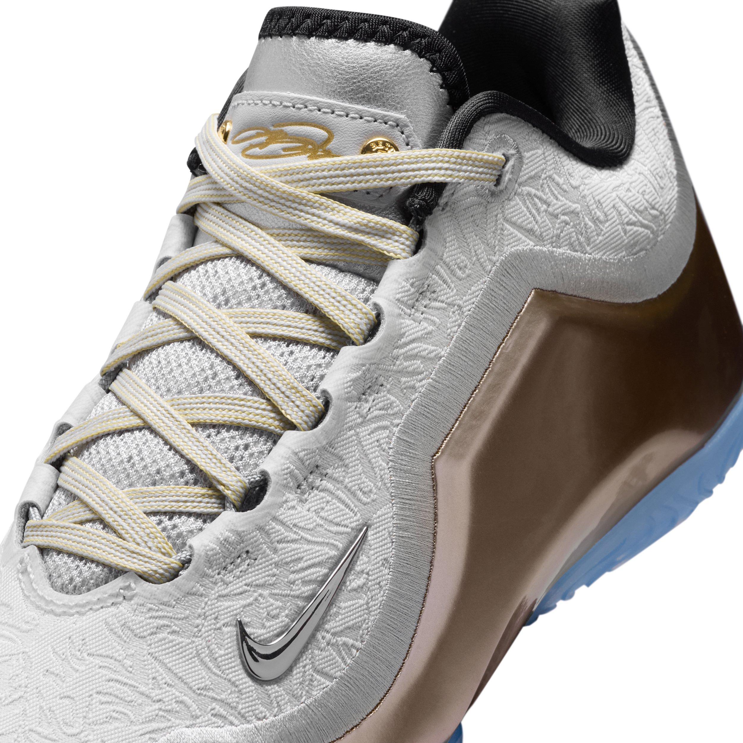 Nike LeBron XXIII "Dusty Cactus" Grade School Kids' Basketball Shoe - SILVER/CACTUS/BLACK/MULTICOLOR Thumbnail View 9