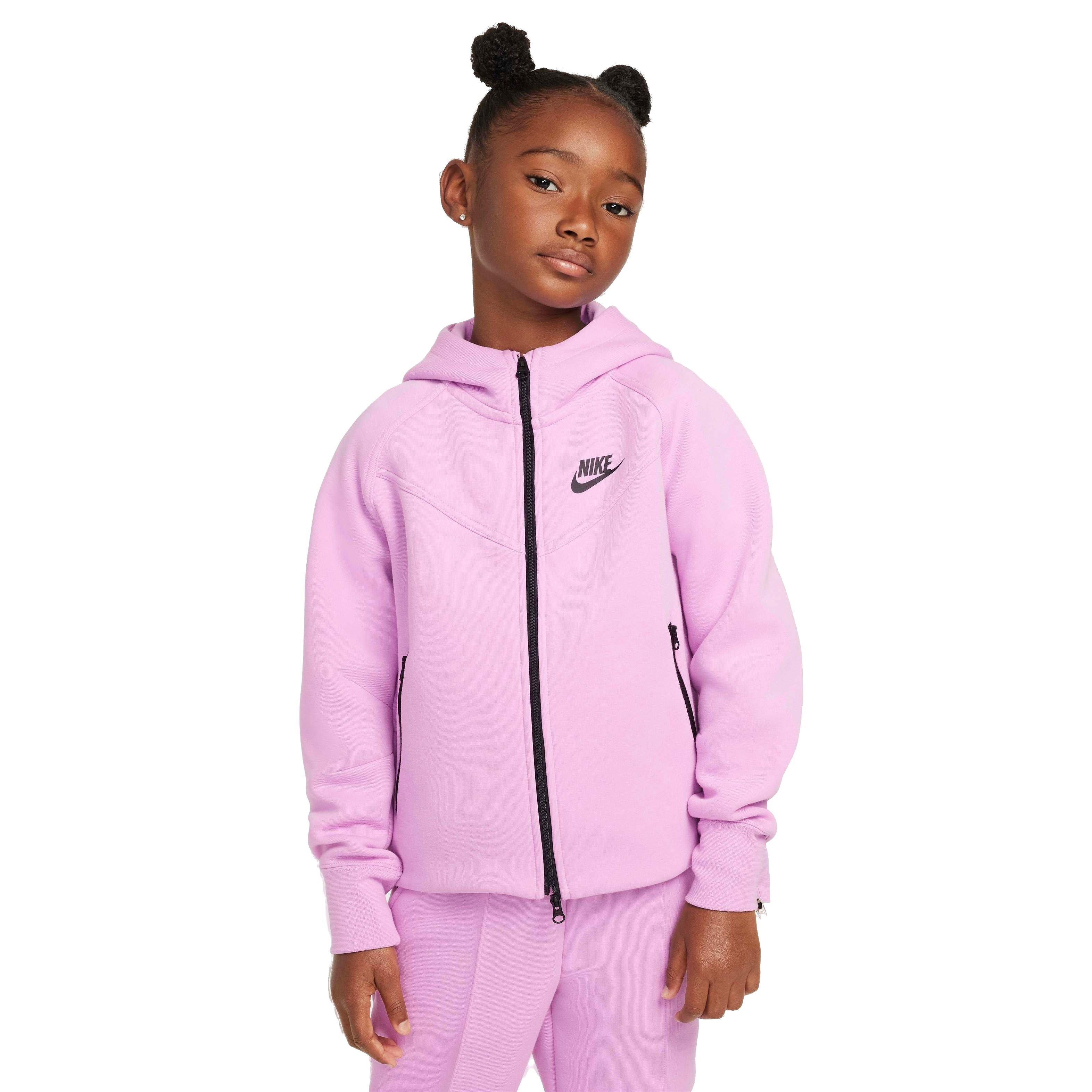 Nike Big Girls' Sportswear Tech Fleece Full-Zip Jacket - PINK