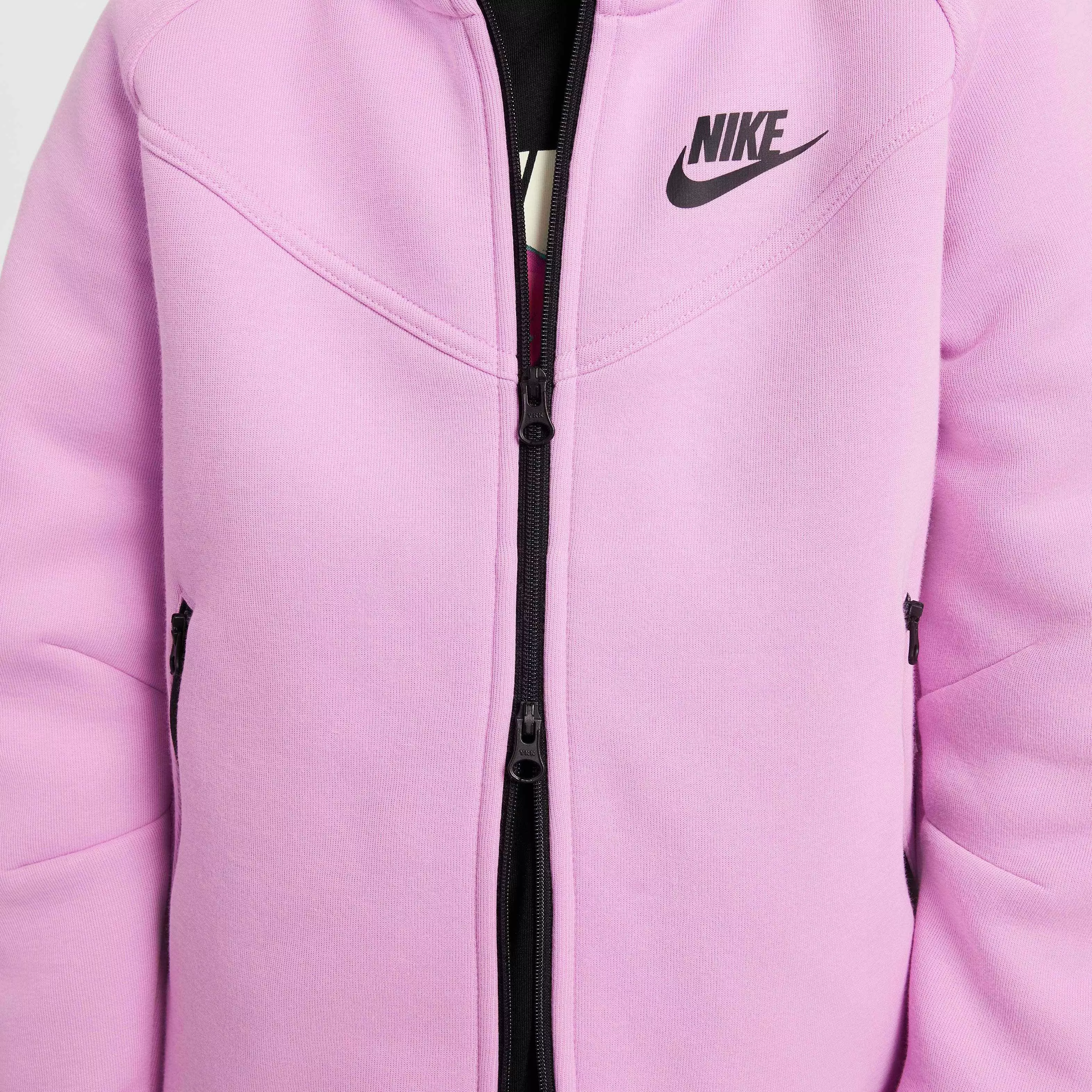Nike Big Girls' Sportswear Tech Fleece Full-Zip Jacket - PINK