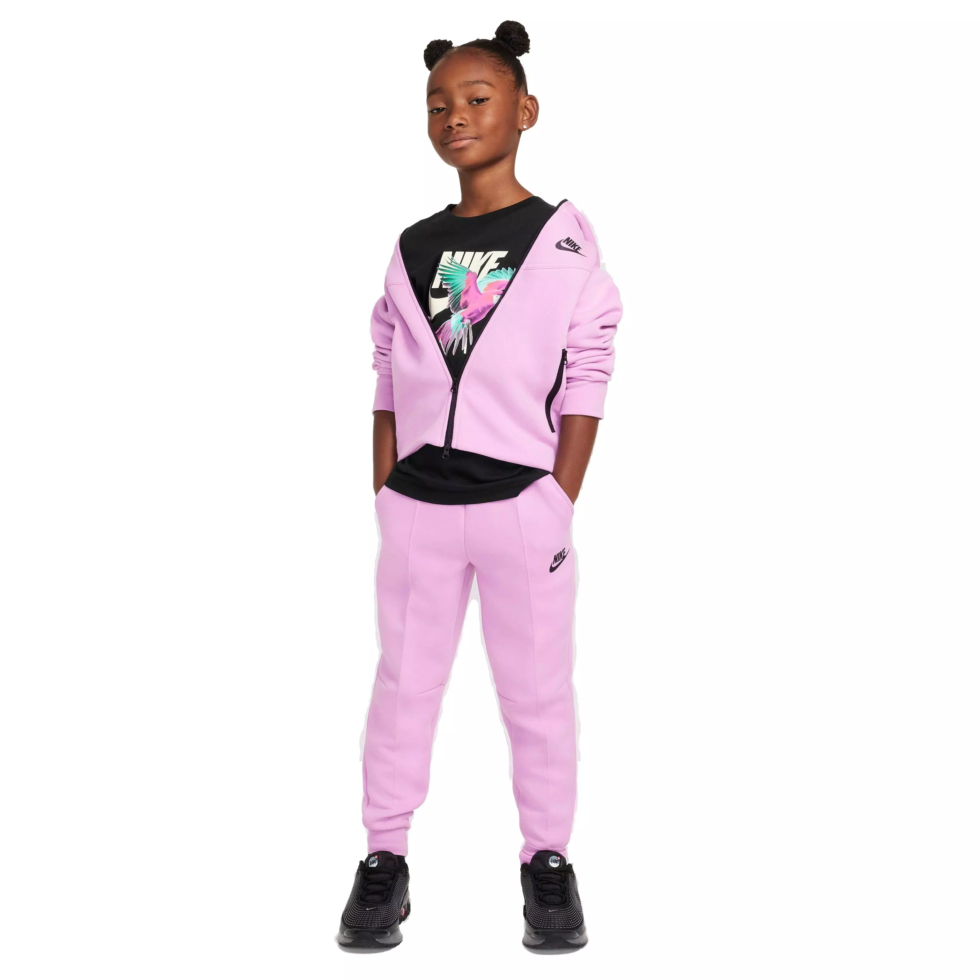 Nike Big Girls' Sportswear Tech Fleece Full-Zip Jacket - PINK