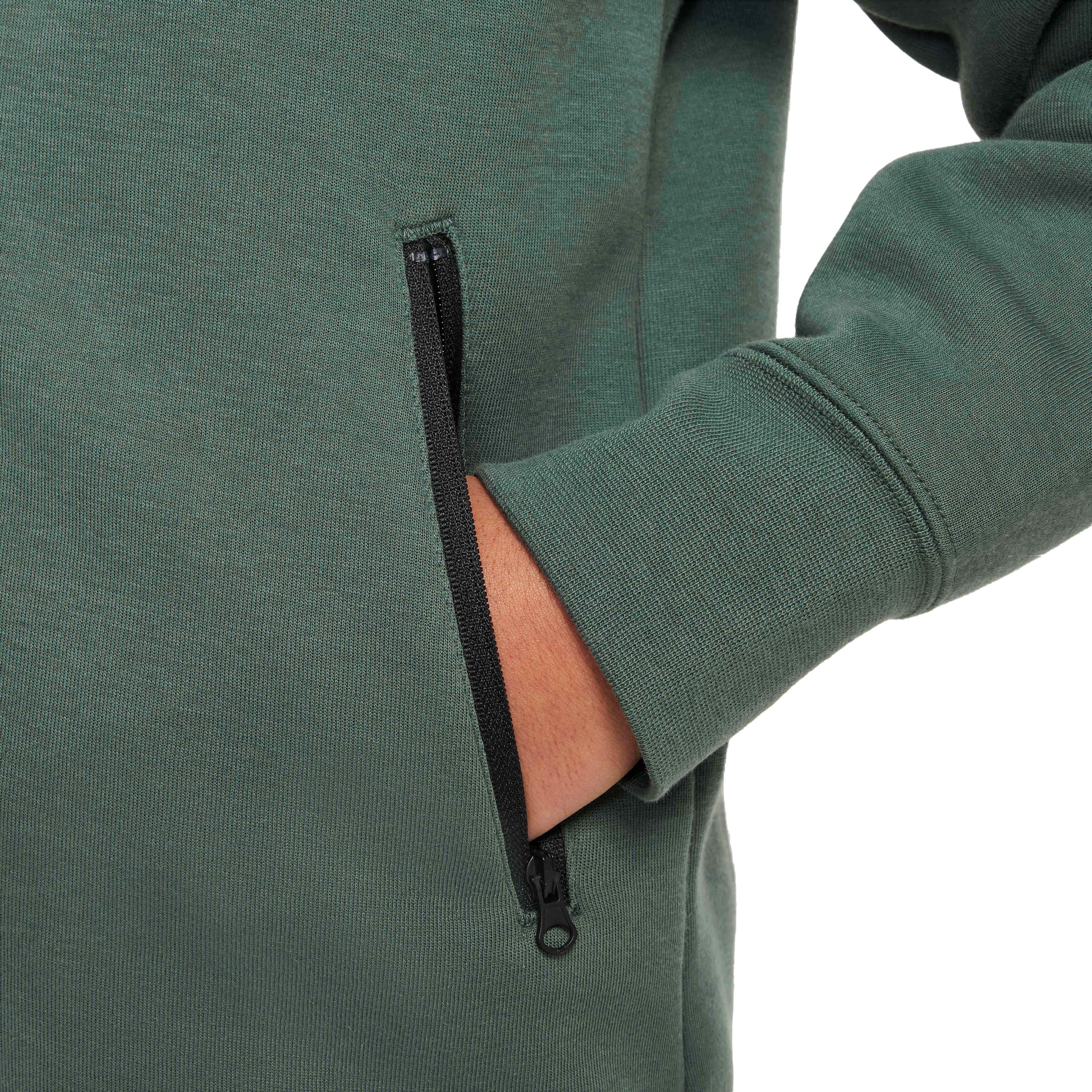 Nike Big Girls' Sportswear Tech Fleece Full-Zip Jacket - GREEN Thumbnail View 5