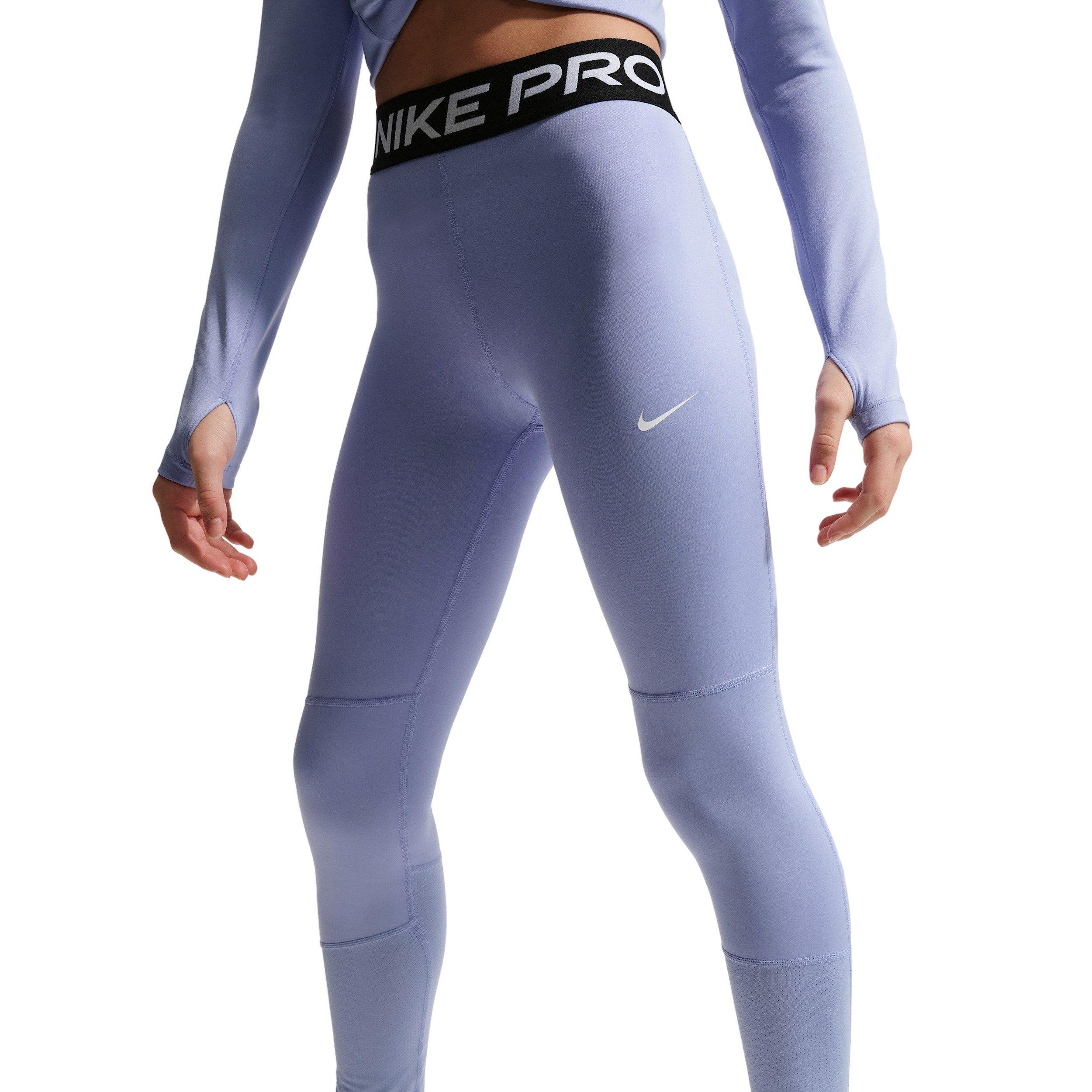 Nike Big Girls' Pro Dri-FIT Leggings - Purple - PURPLE Thumbnail View 3