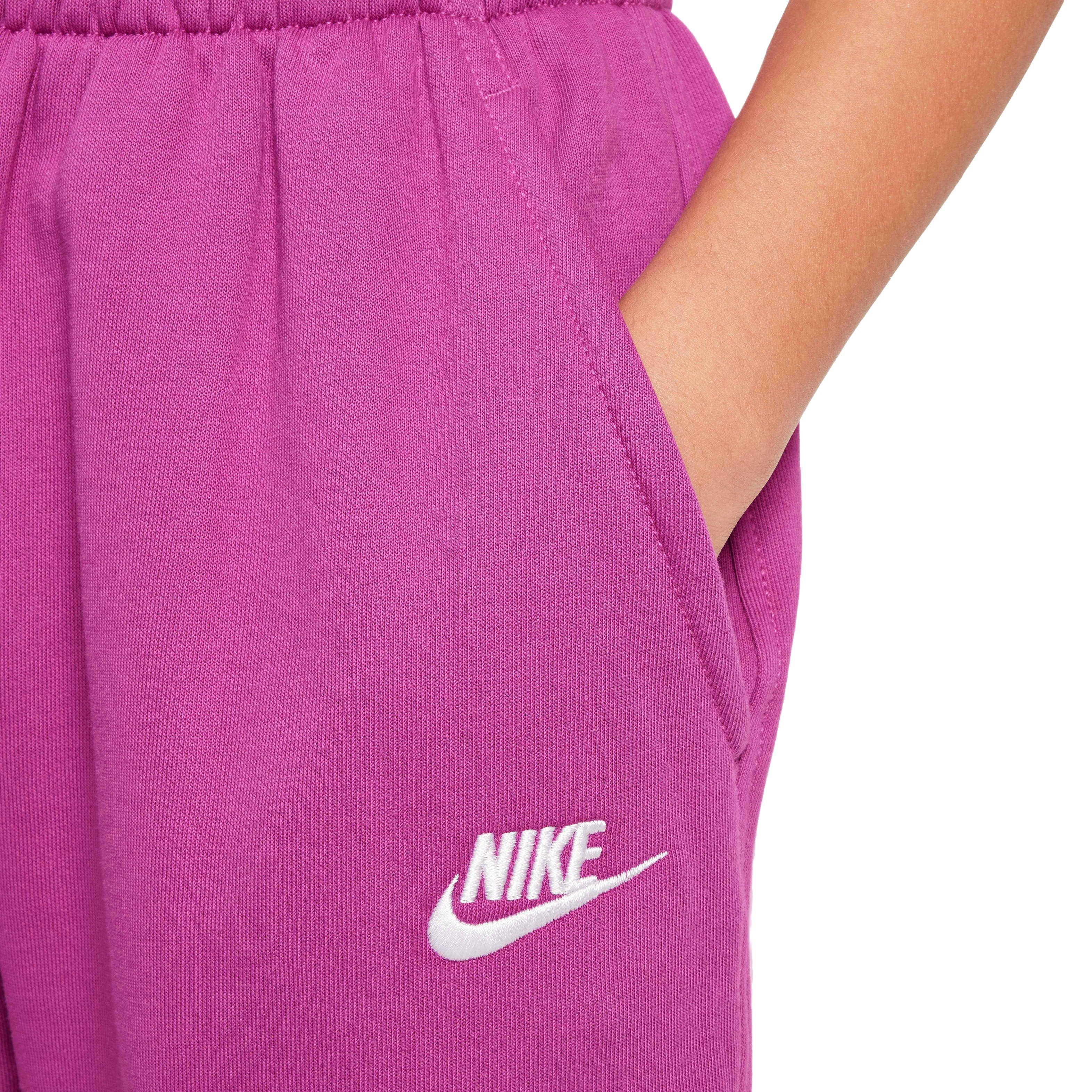 Nike Big Kids' Sportswear Club Fleece Loose Pants - FUCHSIA Thumbnail View 4