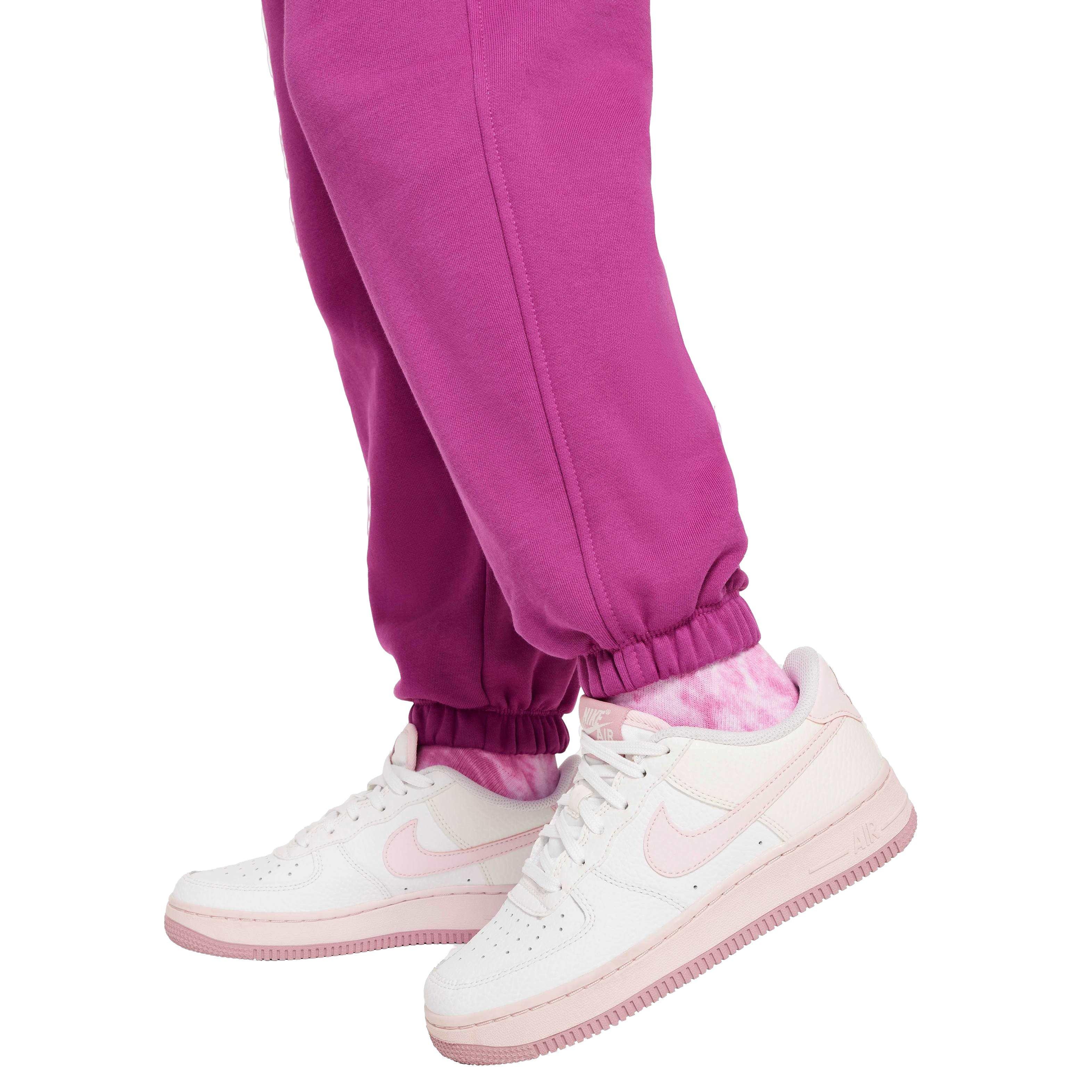 Nike Big Kids' Sportswear Club Fleece Loose Pants - FUCHSIA Thumbnail View 6