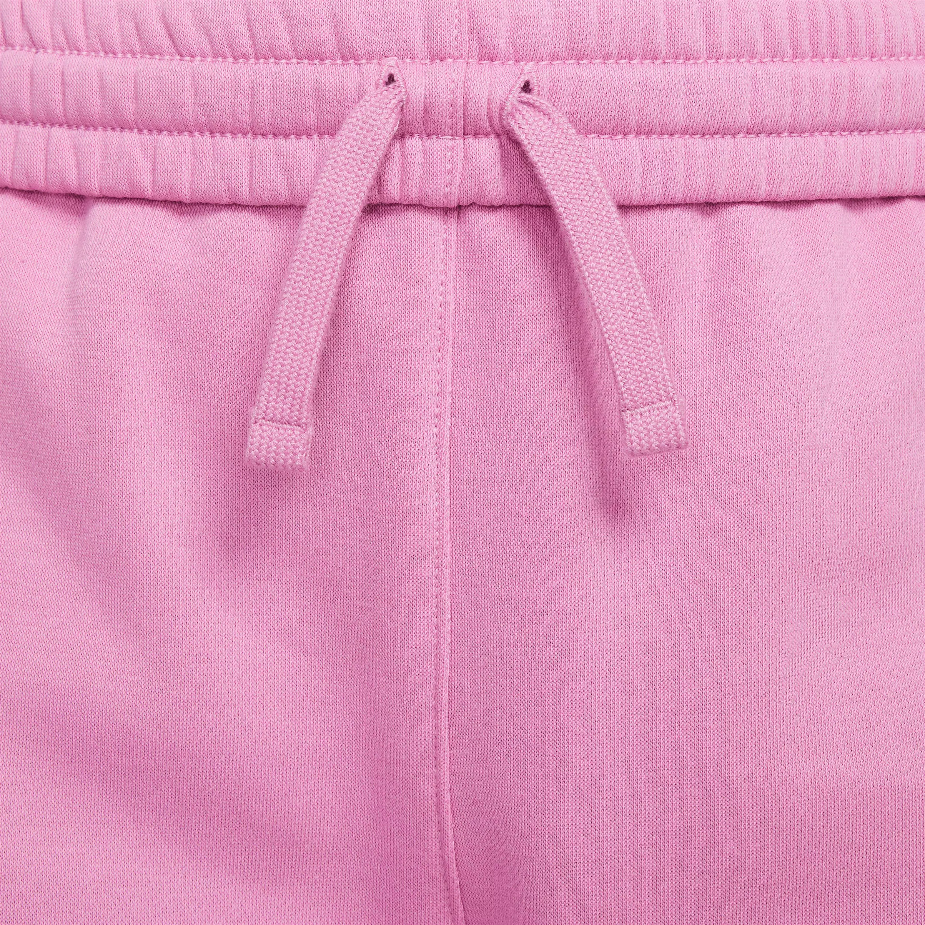 Nike Big Kids' Sportswear Club Fleece Loose Pants - PINK/WHITE