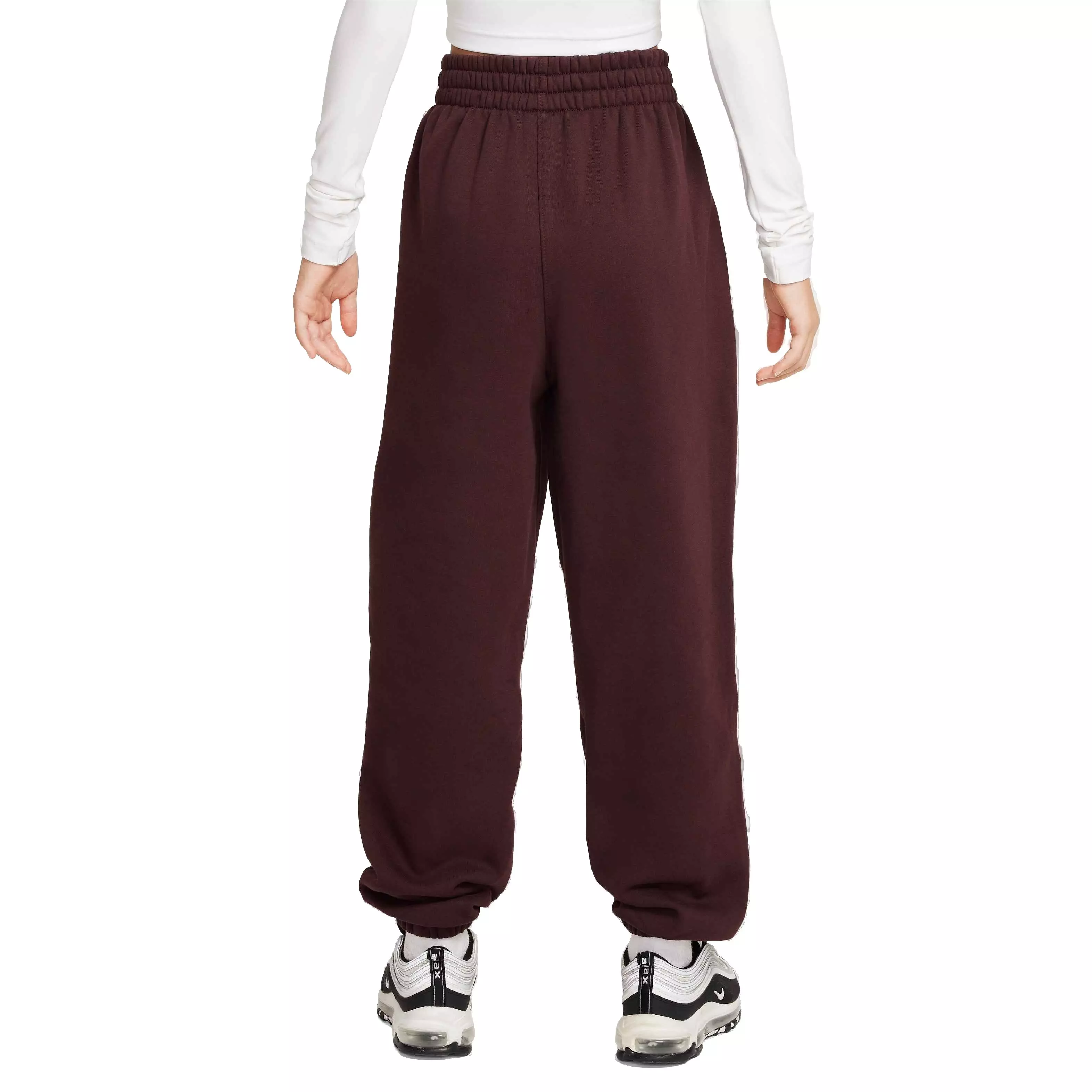 Nike Big Kids' Sportswear Club Fleece Loose Pants - BURGUNDY
