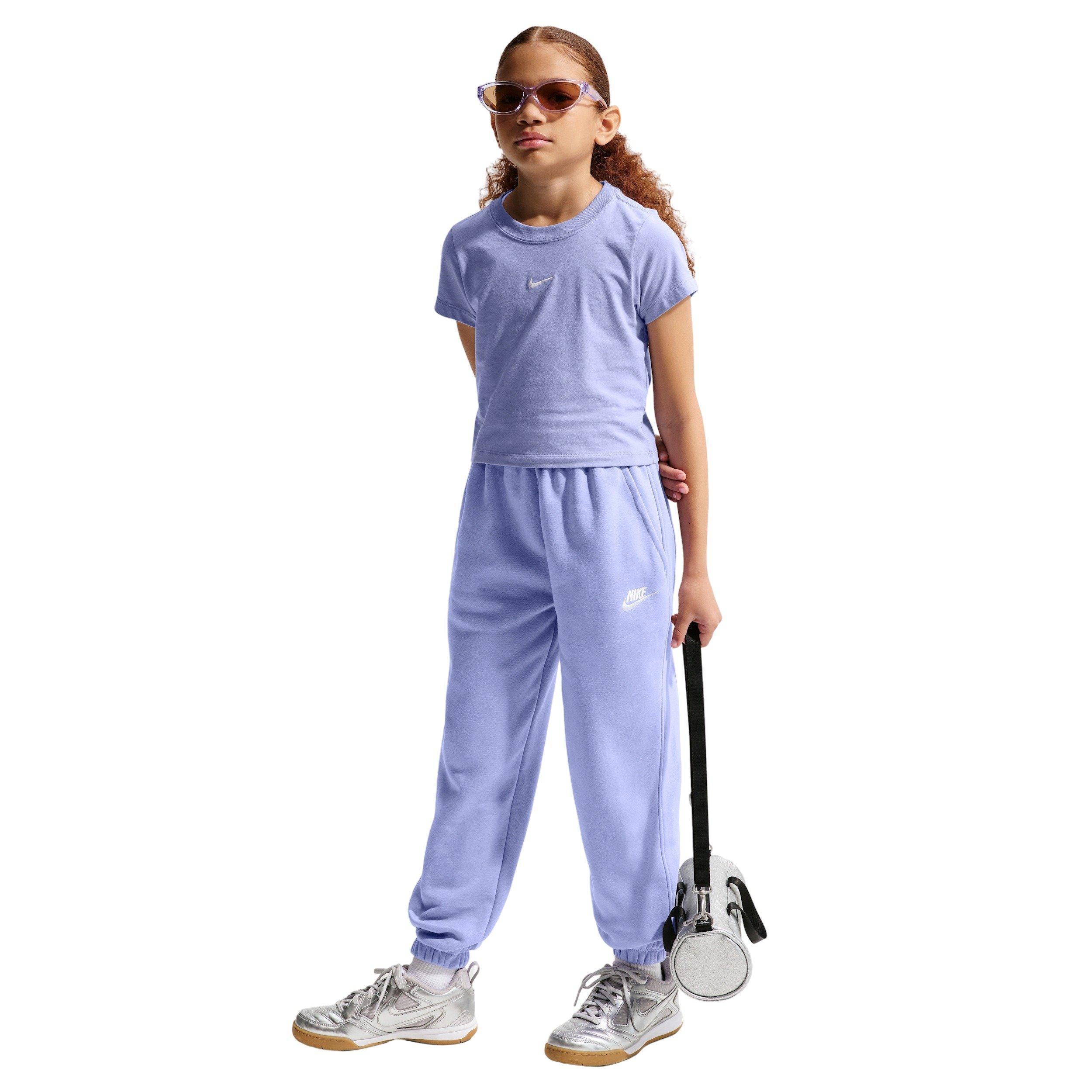 Nike Sportswear Club Fleece Big Girls' Purple Loose Sweatpants