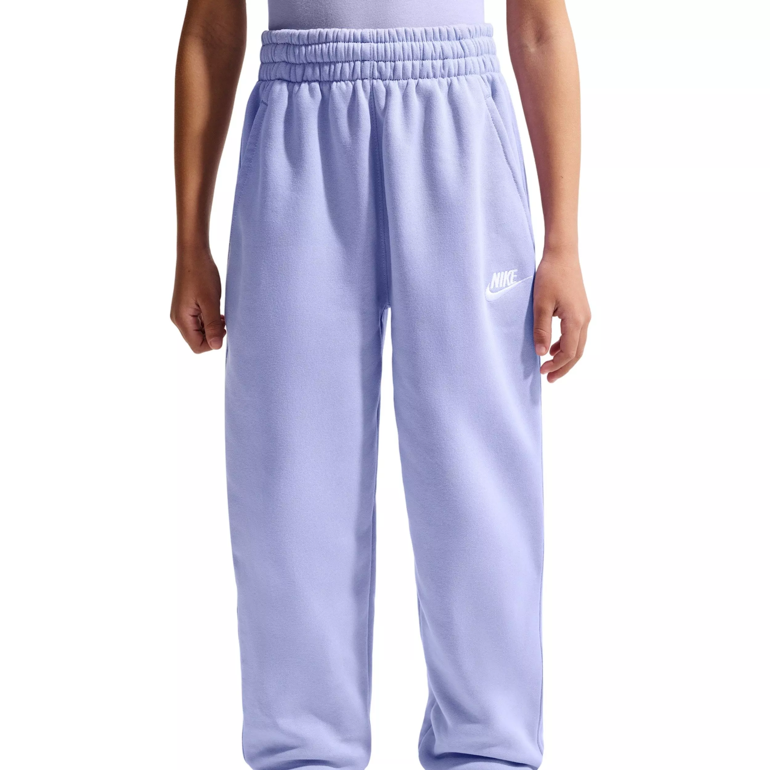 Nike Big Girls' Sportswear Club Fleece Loose Sweatpants - Purple - PURPLE