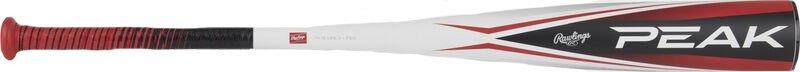 Rawlings Peak 2 3/4" USSSA Youth Baseball bat (-10) 2024 - WHITE/RED/BLACK Thumbnail View 3