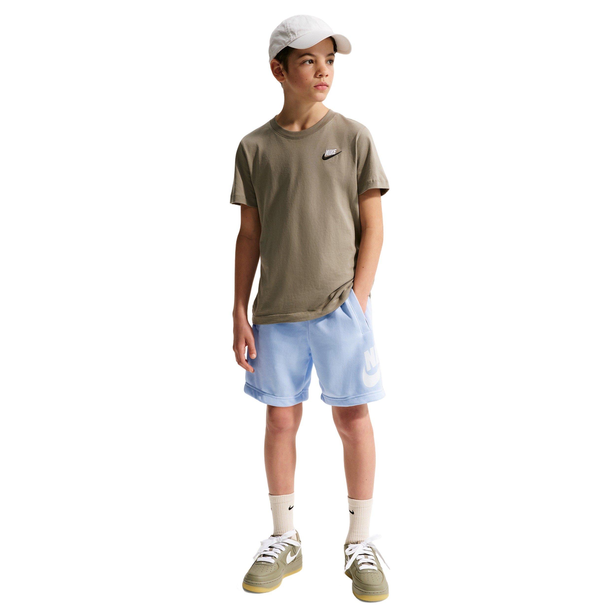 Nike Big Boys' Sportswear Club Fleece French Terry Shorts - Light Blue - LIGHT BLUE Thumbnail View 1