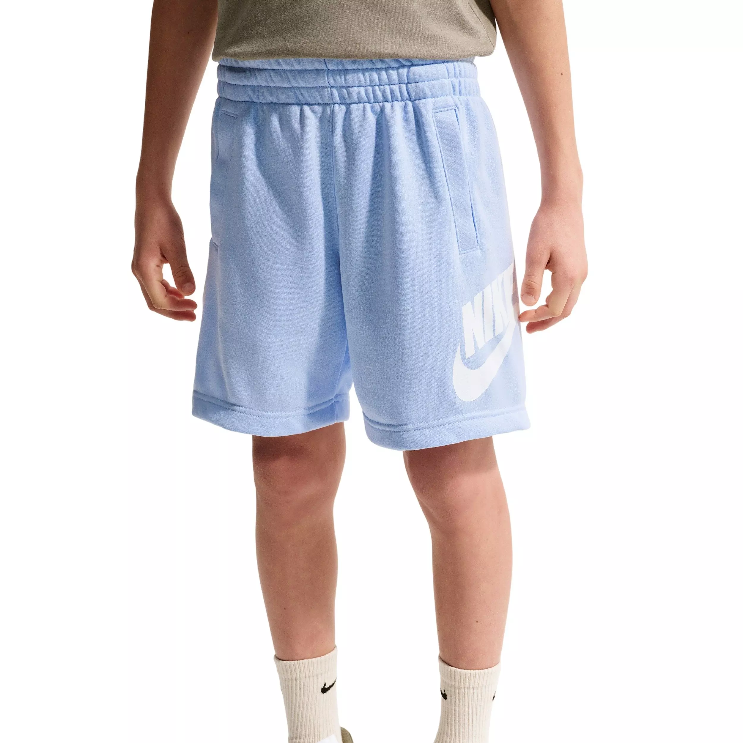 Nike Big Boys' Sportswear Club Fleece French Terry Shorts - Light Blue - LIGHT BLUE