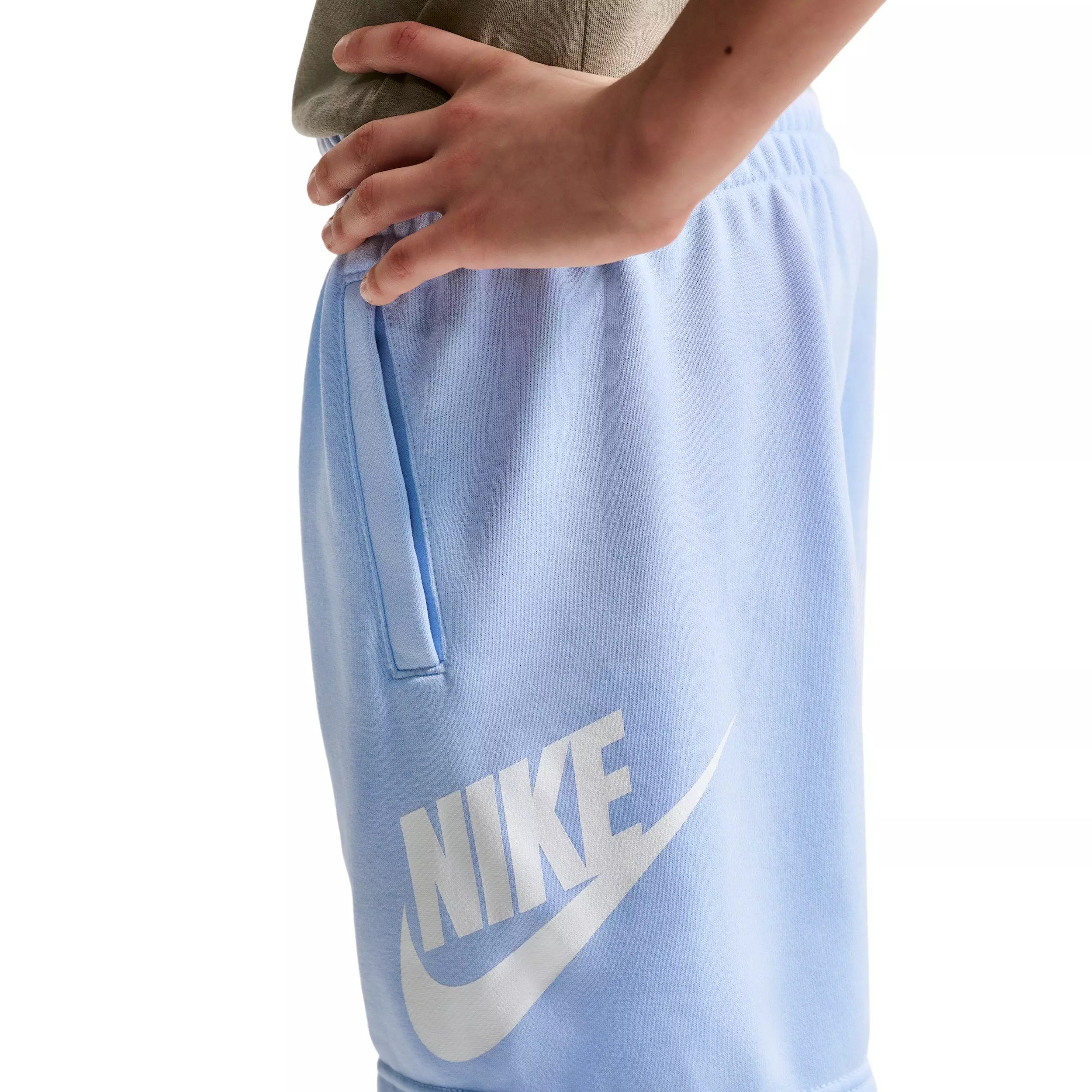 Nike Big Boys' Sportswear Club Fleece French Terry Shorts - Light Blue - LIGHT BLUE