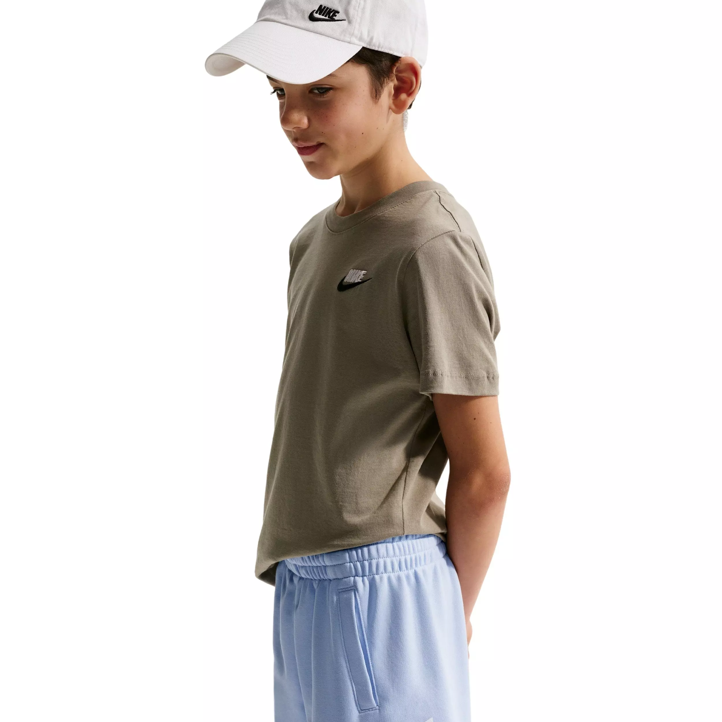 Nike Big Boys' Sportswear Club Fleece French Terry Shorts - Light Blue - LIGHT BLUE