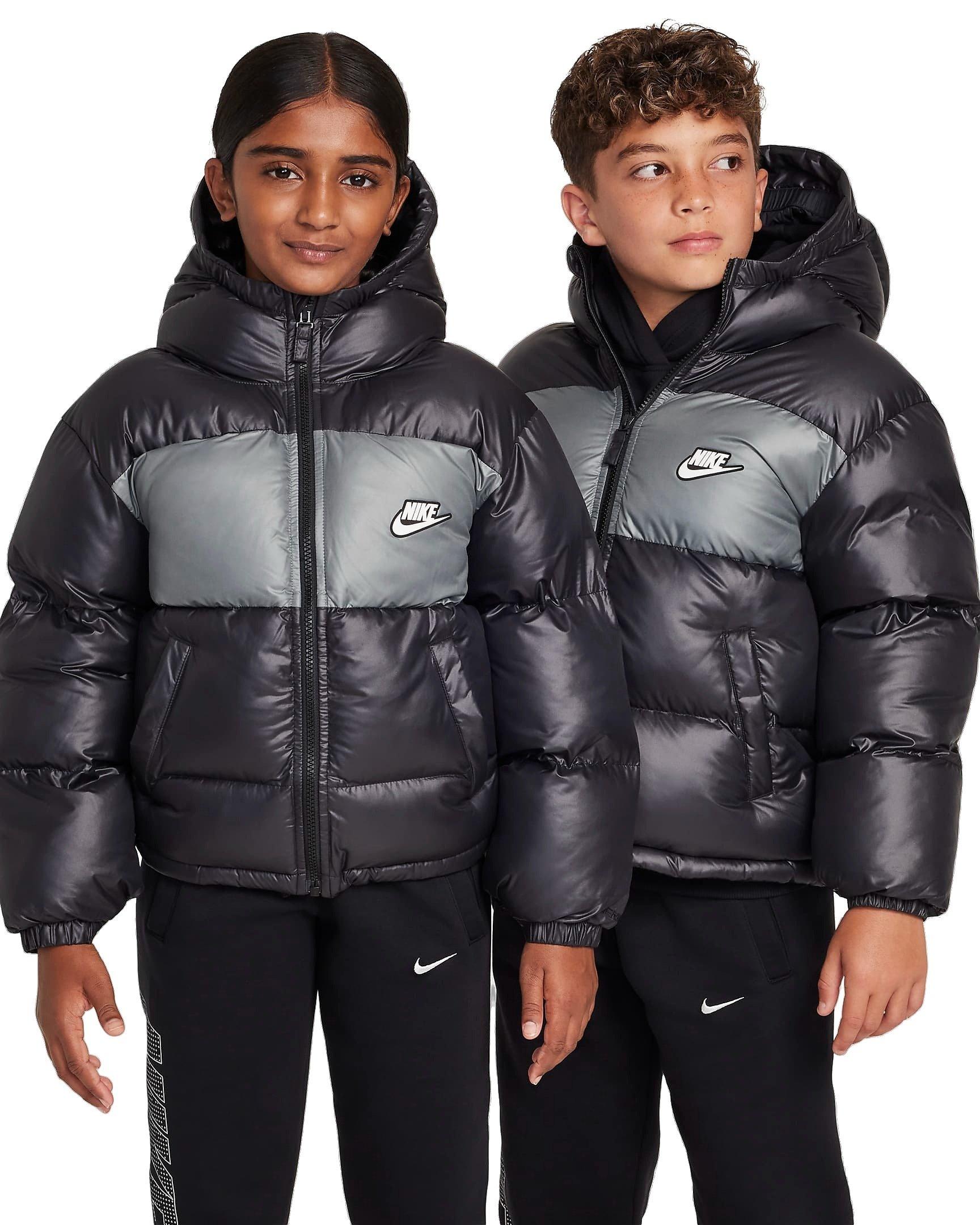 Nike Big Kids' Sportswear Heavyweight Synthetic Fill EasyOn Therma-FIT Repel Loose Hooded Jacket - BLACK