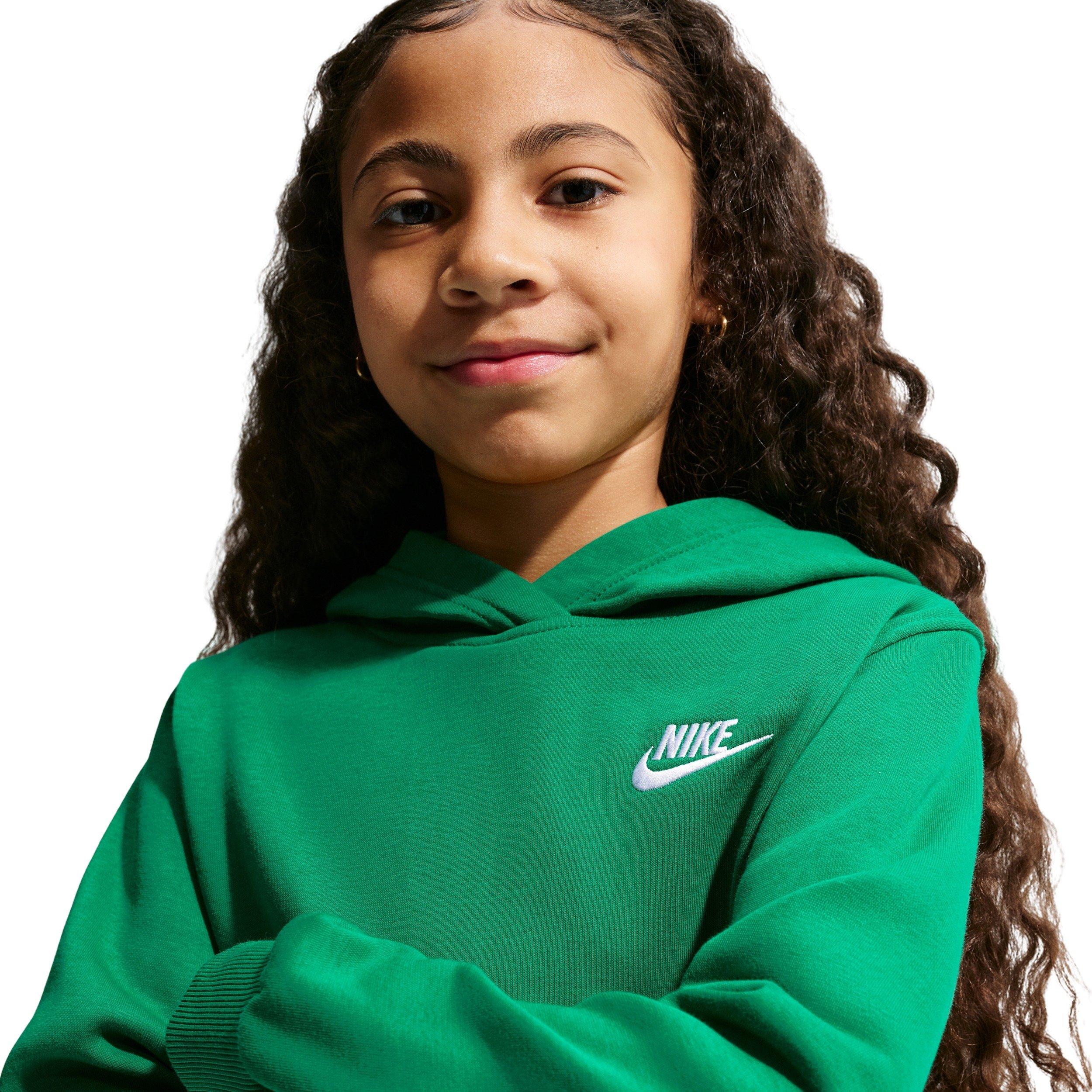 Nike Big Kids' Sportswear Club Fleece Pullover Hoodie - Green - GREEN Thumbnail View 3