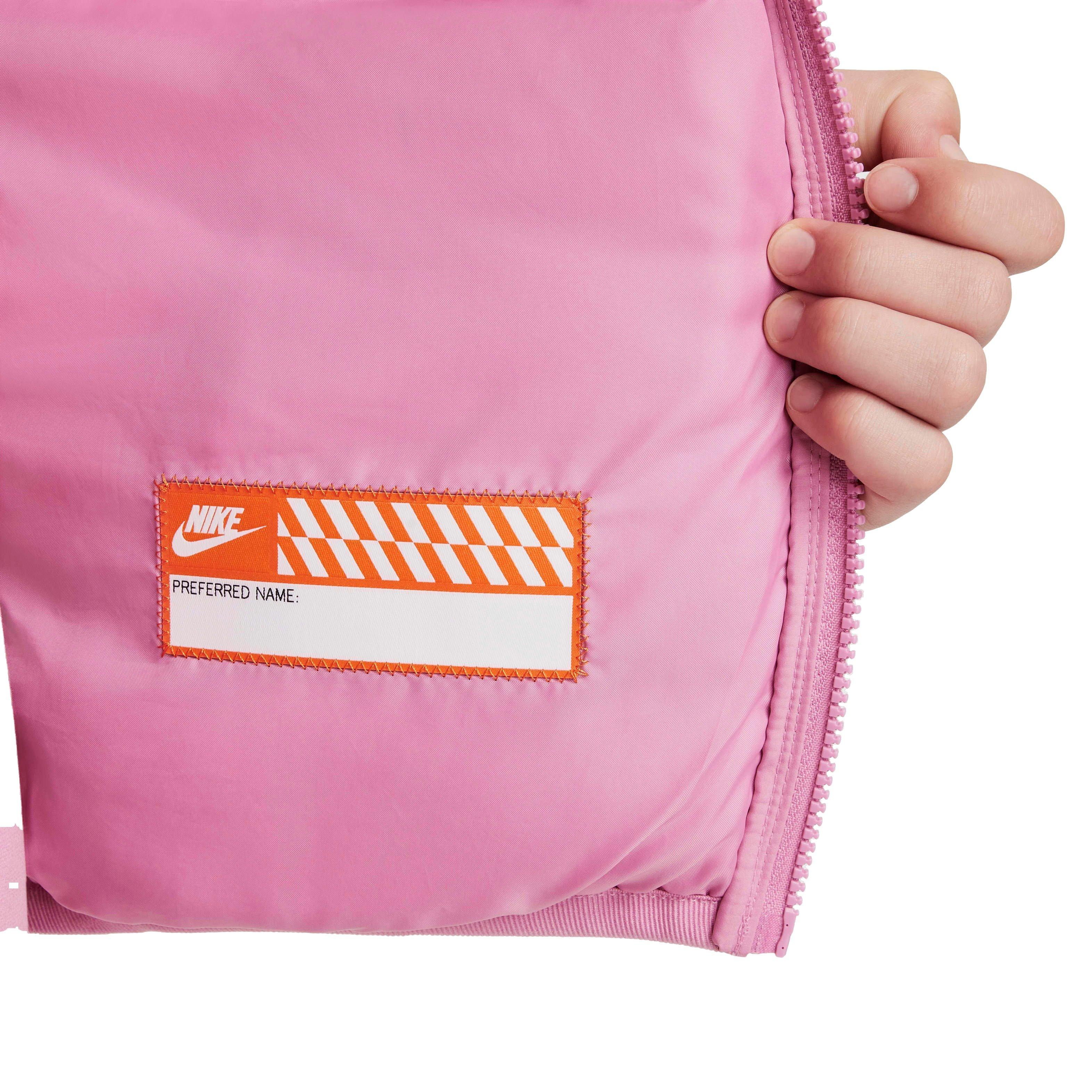 Nike Sportswear Lightweight Synthetic Fill Loose Big Kids' 'Pink/White" Hooded Jacket