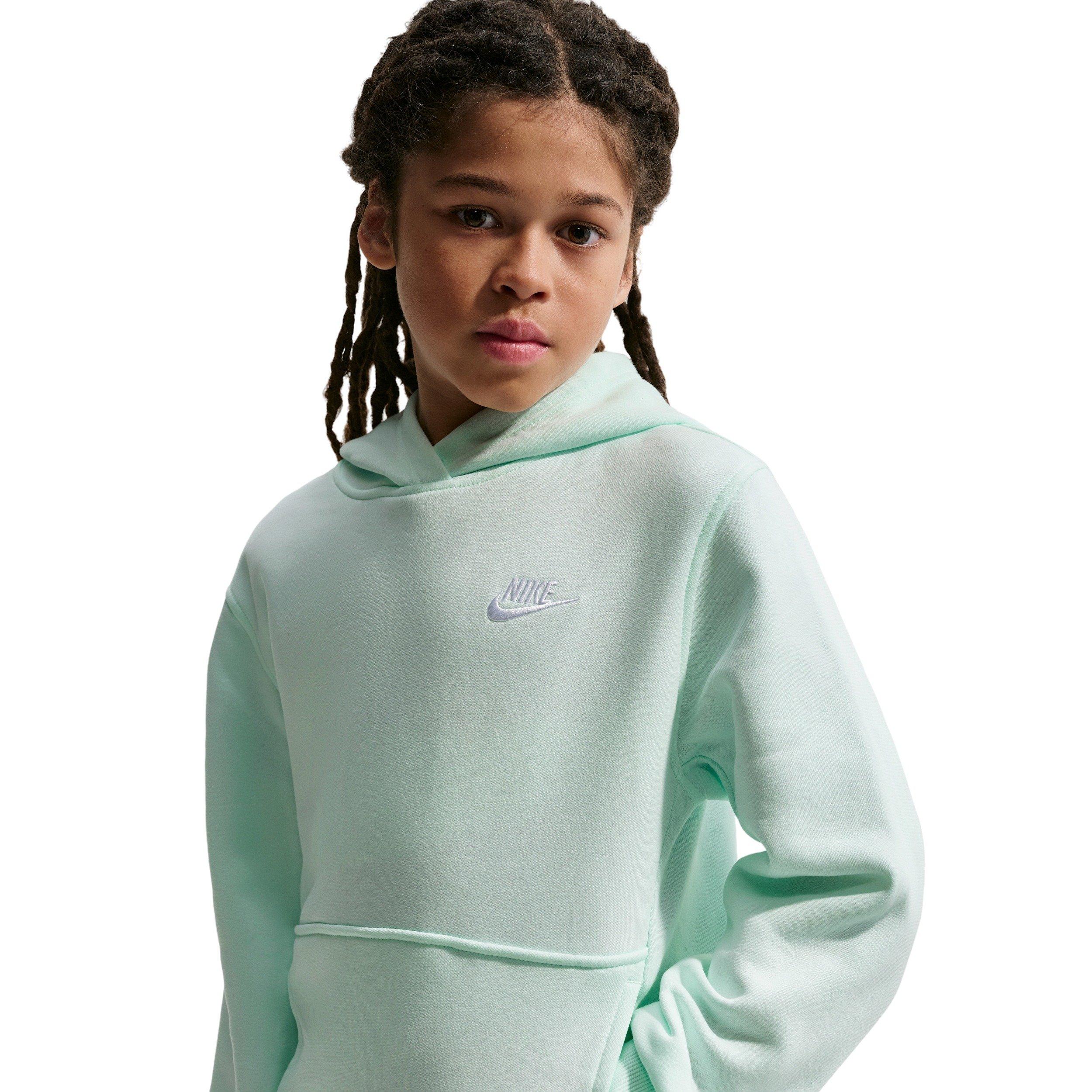 Nike Sportswear Club Fleece Big Kids' Barely Green Pullover Hoodie